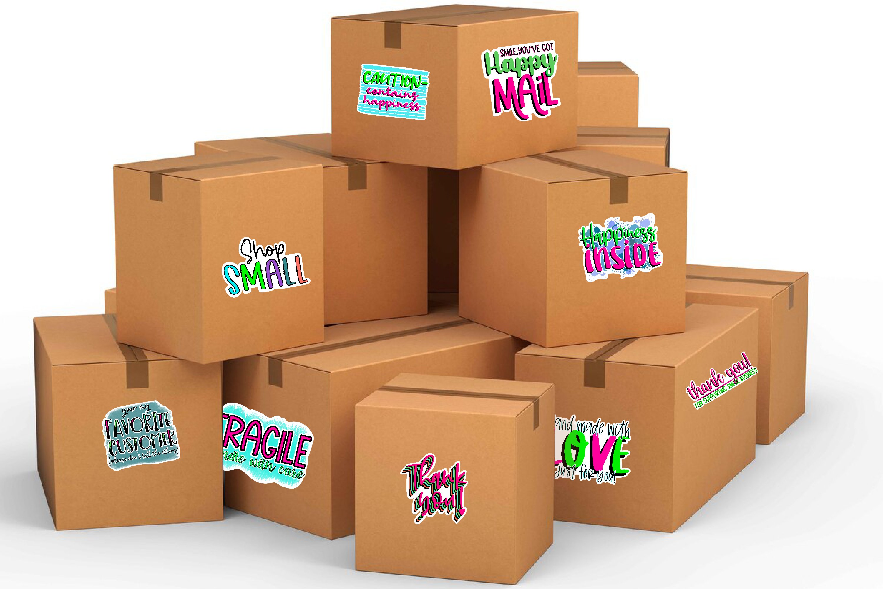 Small Business Sticker Bundle|Mailing,Packing,Thank You|PNGs 2