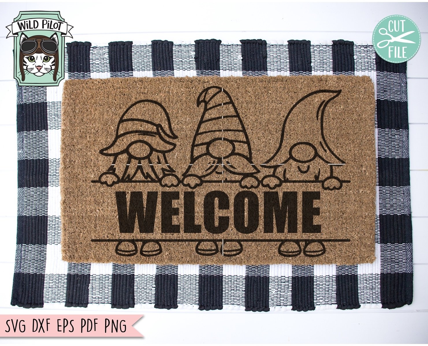 Gnome SVG Bundle, Floral Gnome Cut File, Gnome Monogram SVG 2