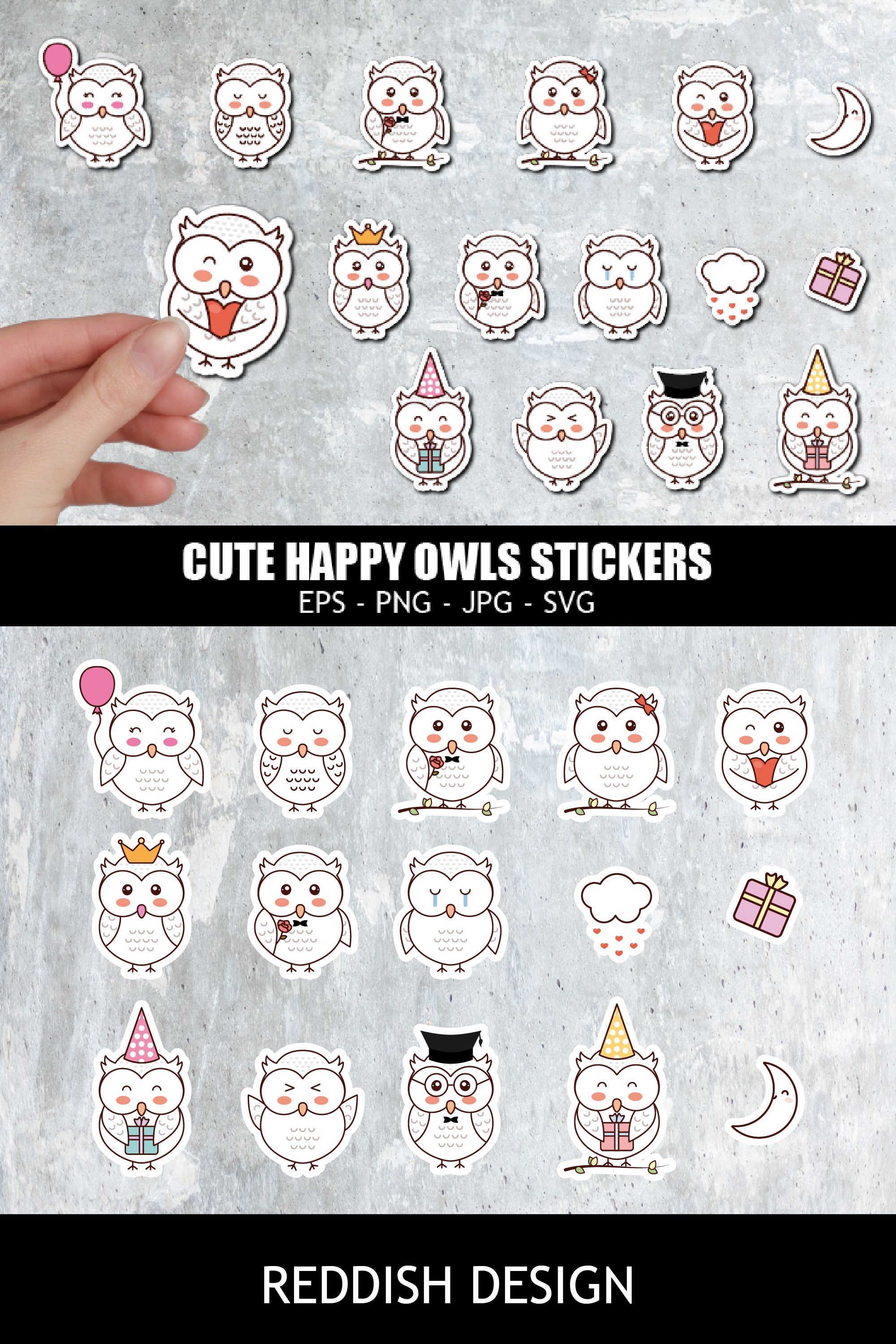 Owls stickers, printable stickers, cricut craft 2