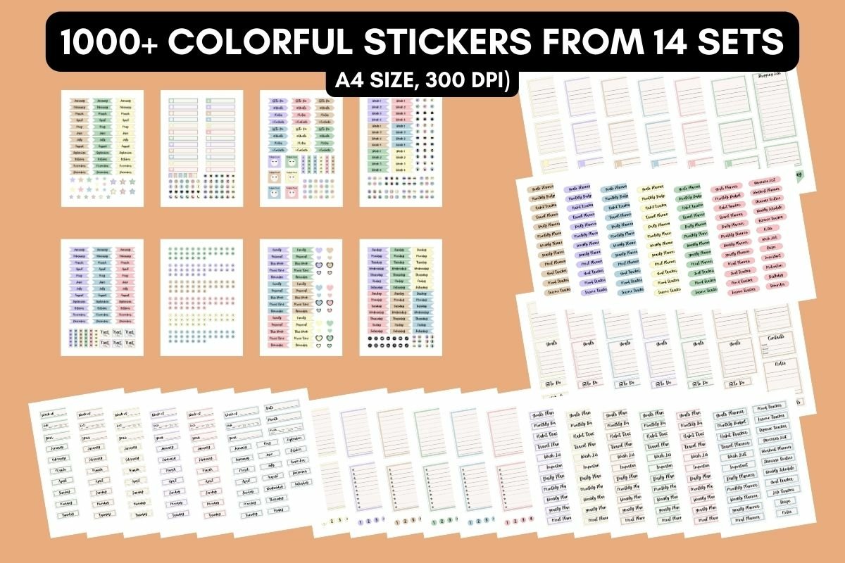 14 sets Planner Stickers Bundles - 1