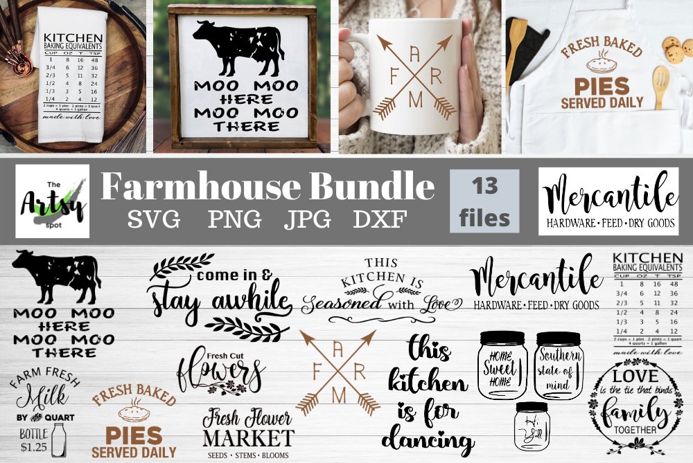 Farmhouse Bundle, Farm svg Bundle, Kitchen quotes svg bundle