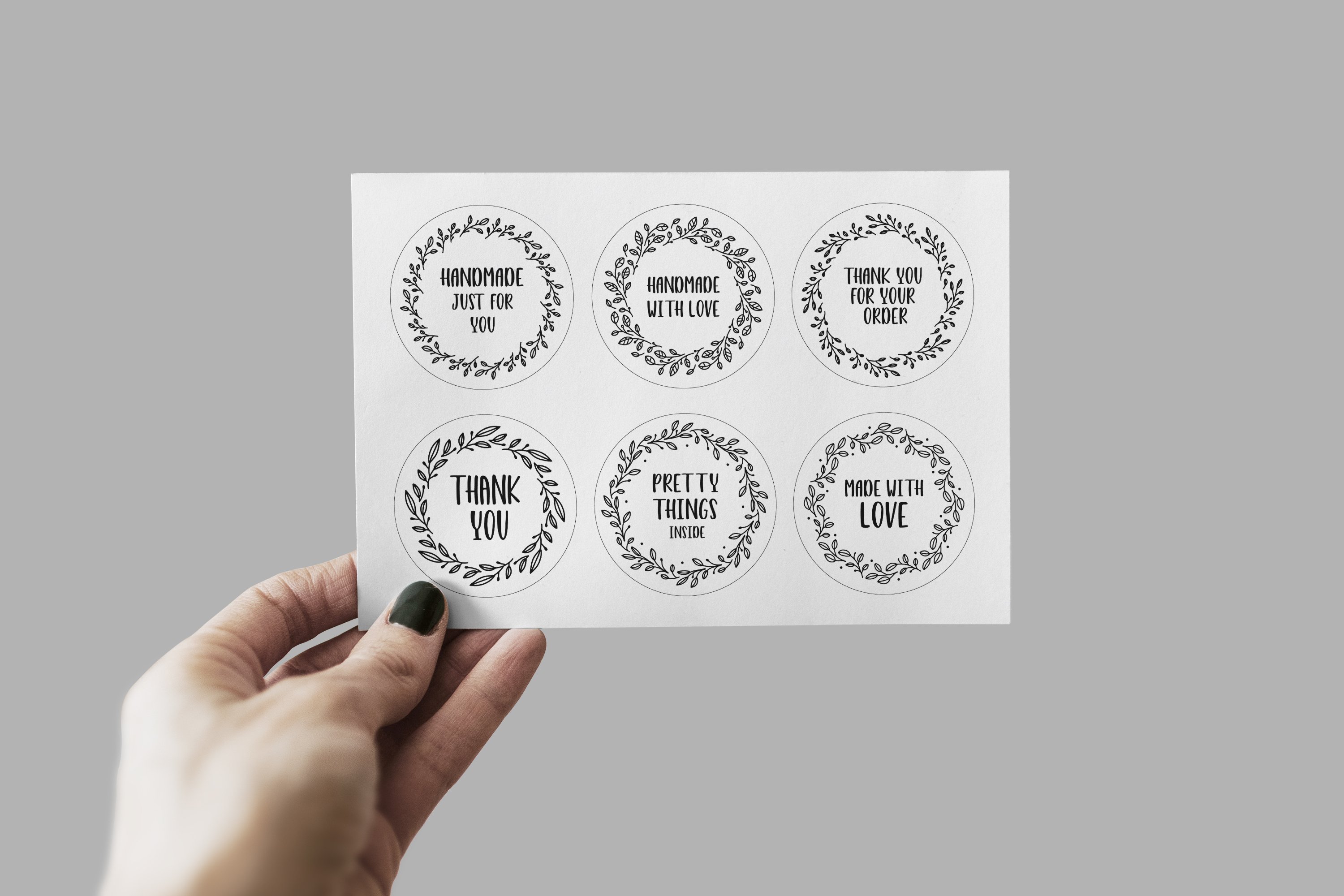 Business Sticker Bundle PNG. Handmade with love. Thank you. 3