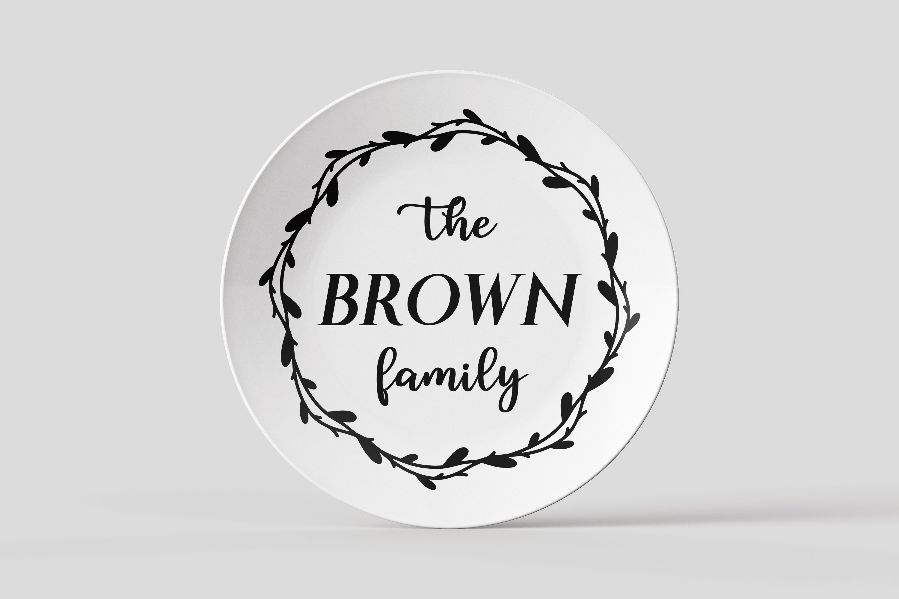 Family monogram bundle. Round signs collection 3