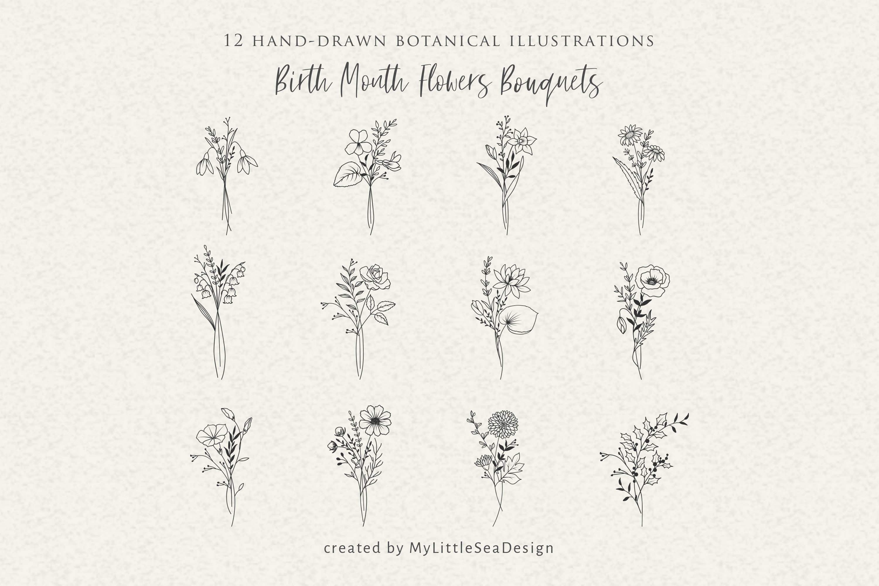 Birth Month Flowers SVG Bundle