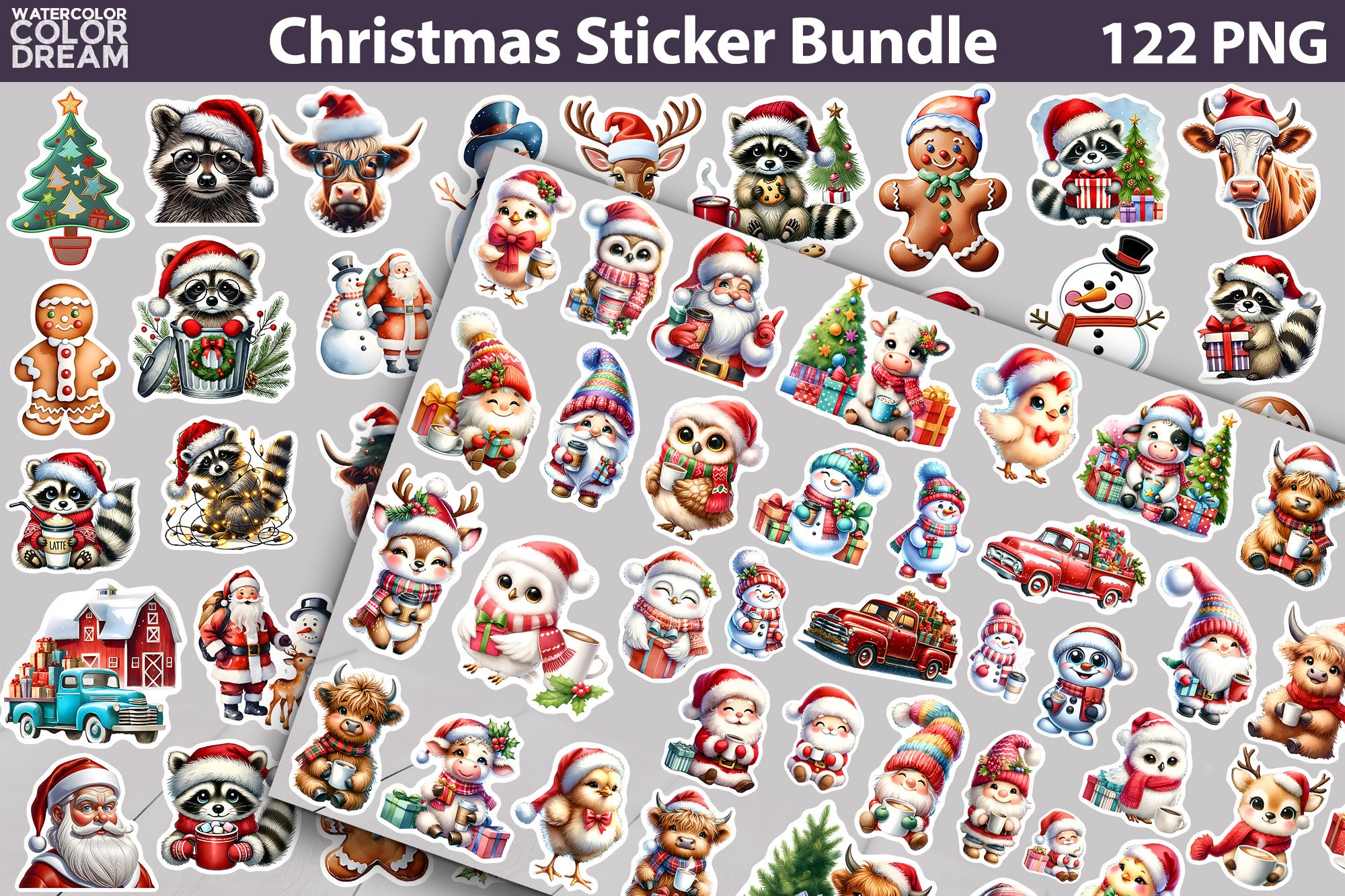 Christmas Sticker Bundle | Christmas Sticker Printable