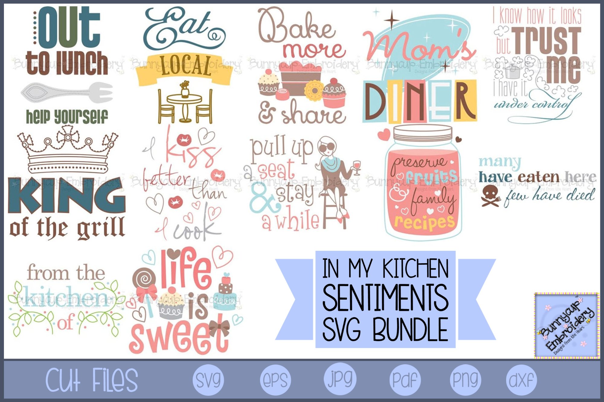 In My Kitchen Sentiments Three - 12 SVG, Clipart, Graphics