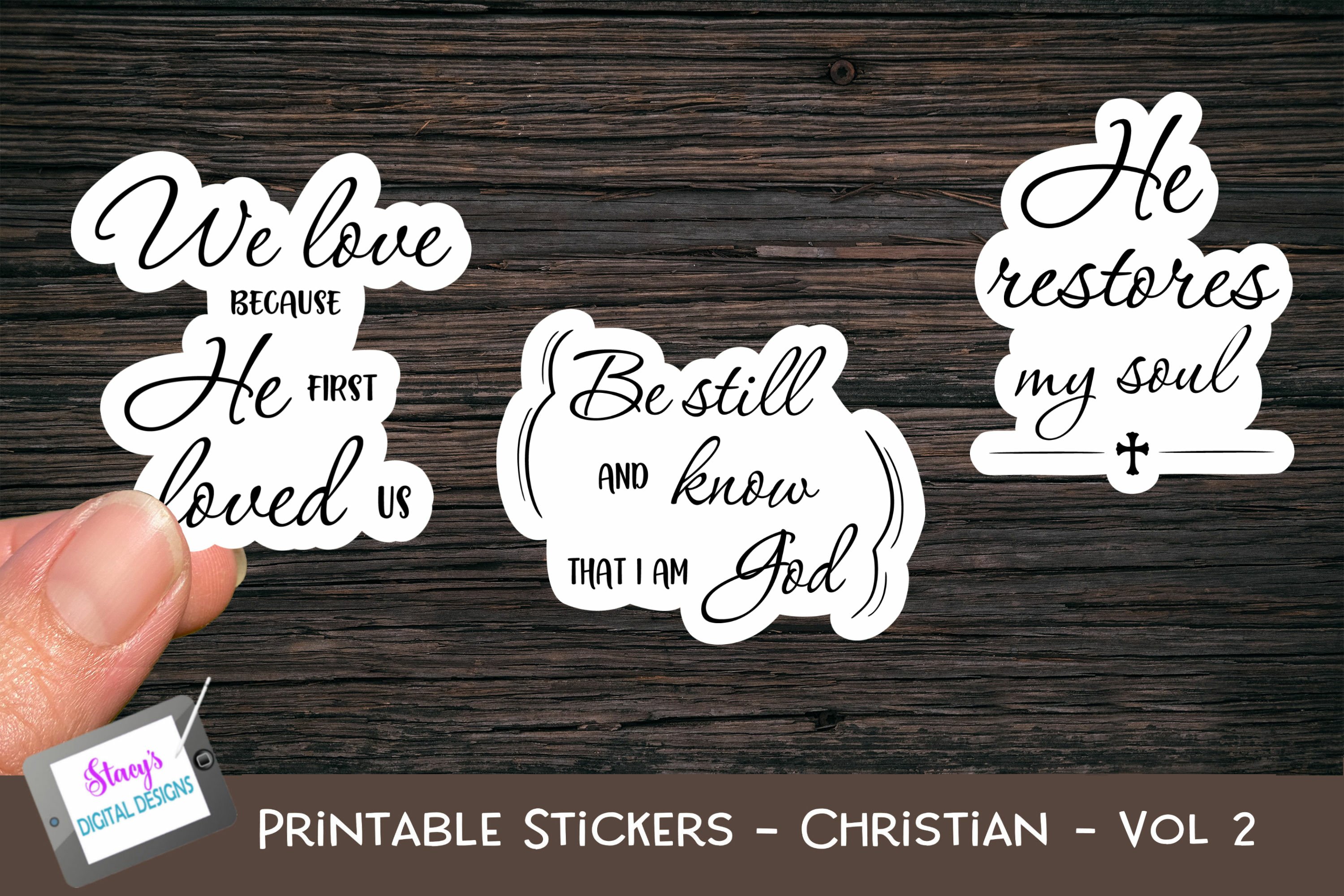 Christian Stickers Bundle - 12 Bible Verse Sticker Designs 3