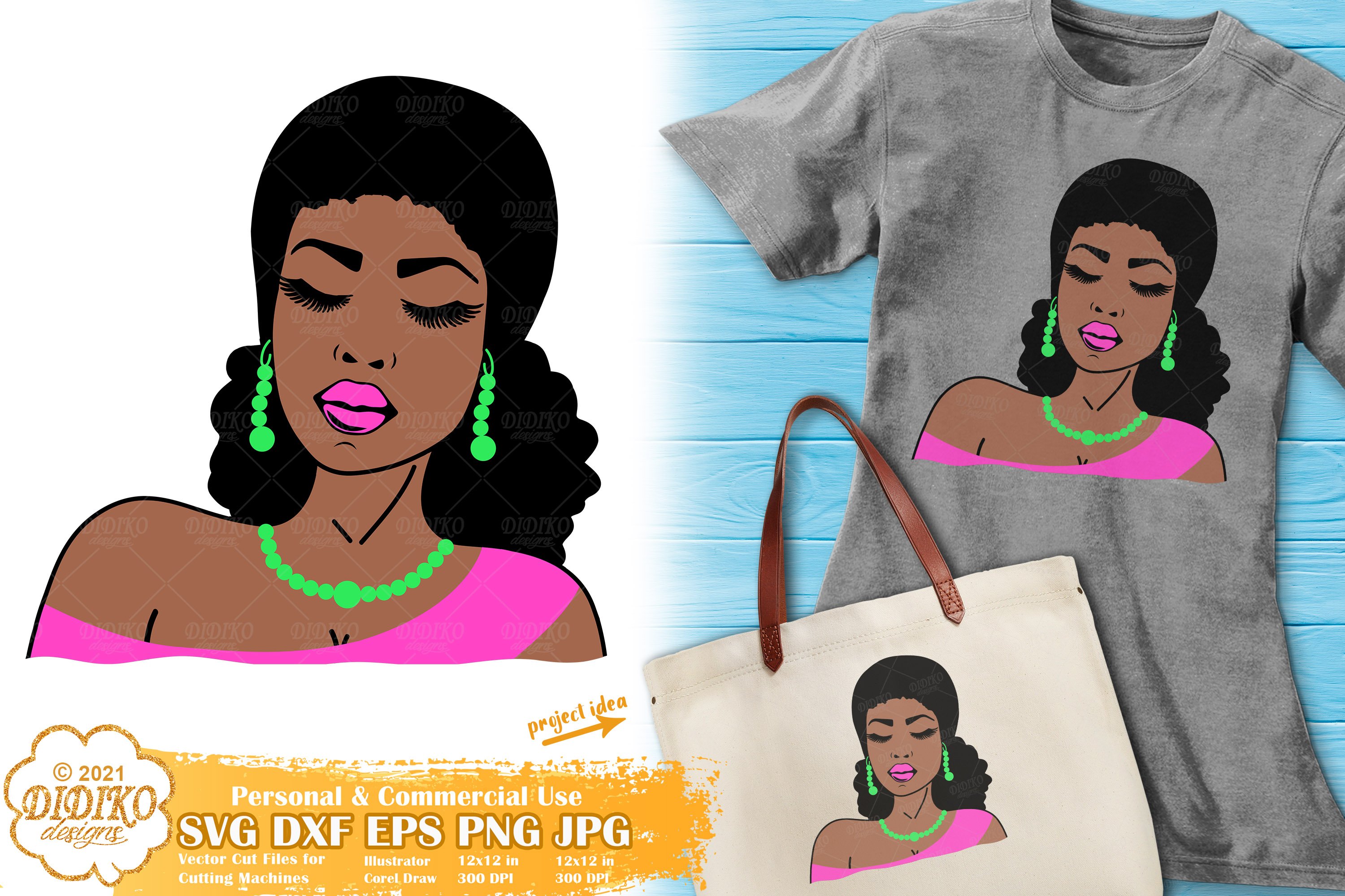 Black Women SVG Bundle, Afro Woman SVG, Pearls, Graduation 3