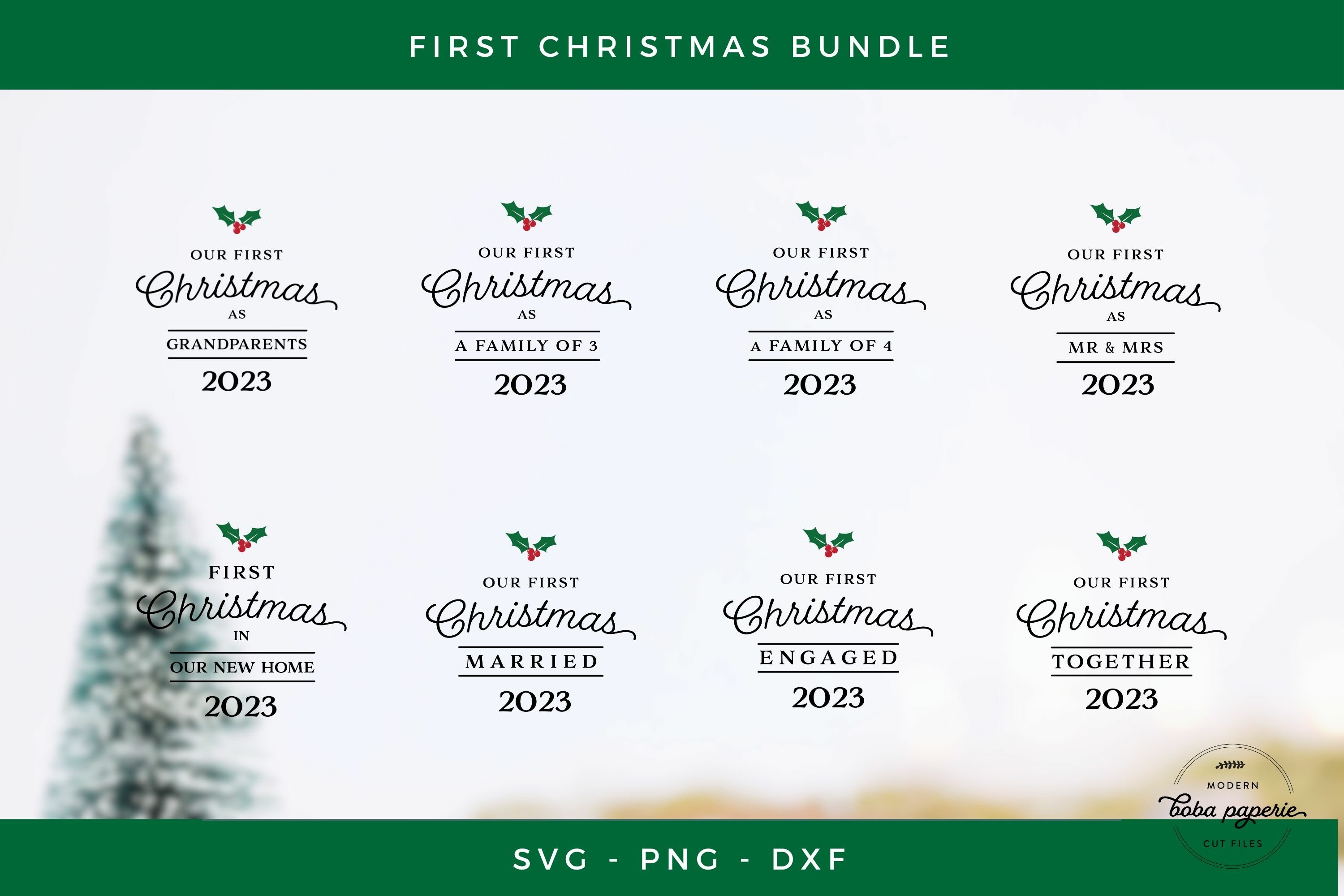 First Christmas svg bundle, christmas ornament svg