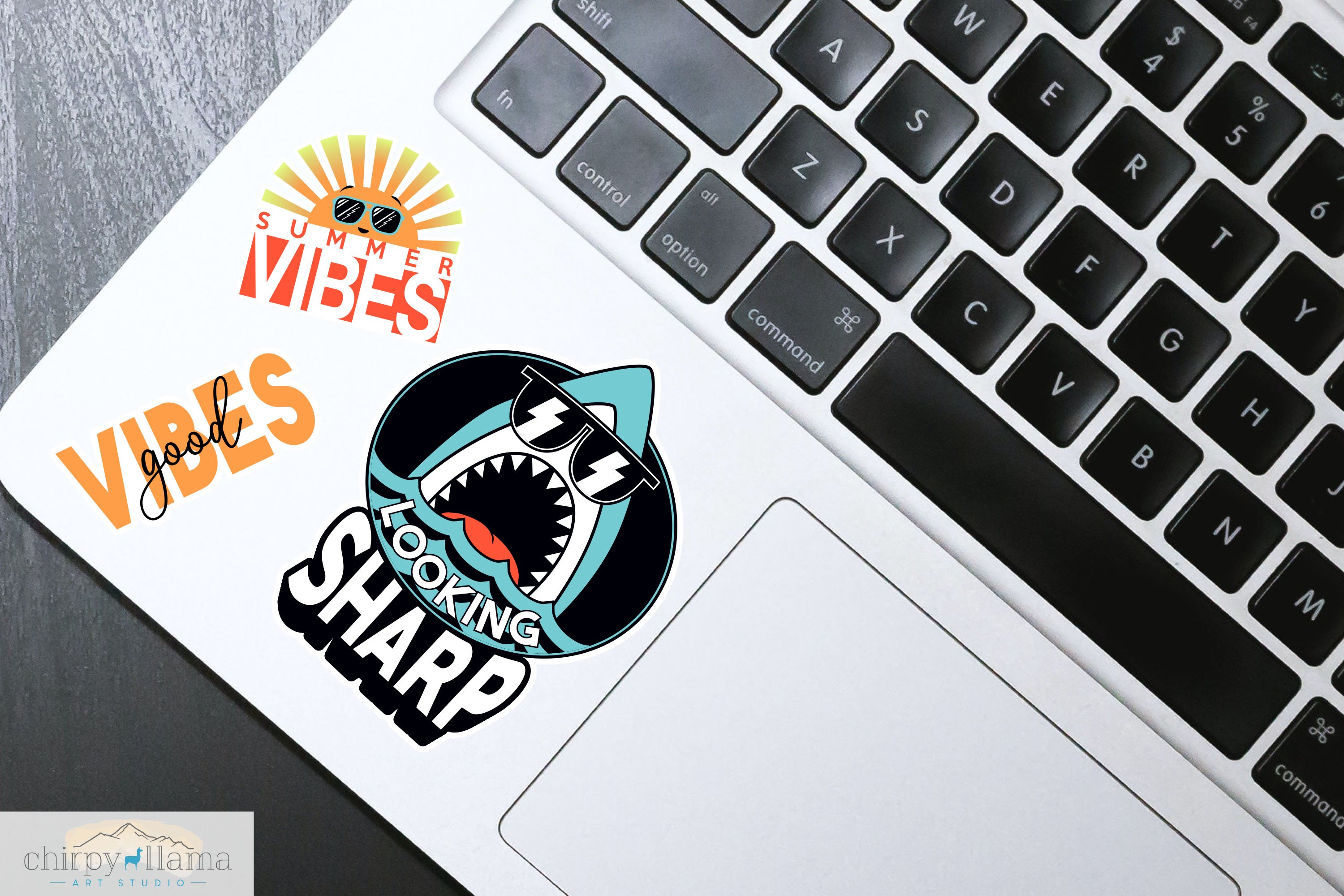 Summer Vibes-Fun Summer Quotes - 24 Printable Stickers 3