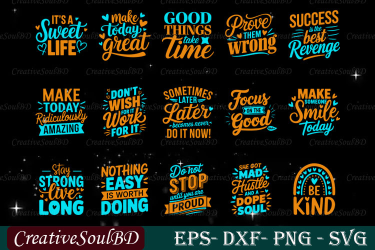 Motivational Quotes SVG Bundle Cut File