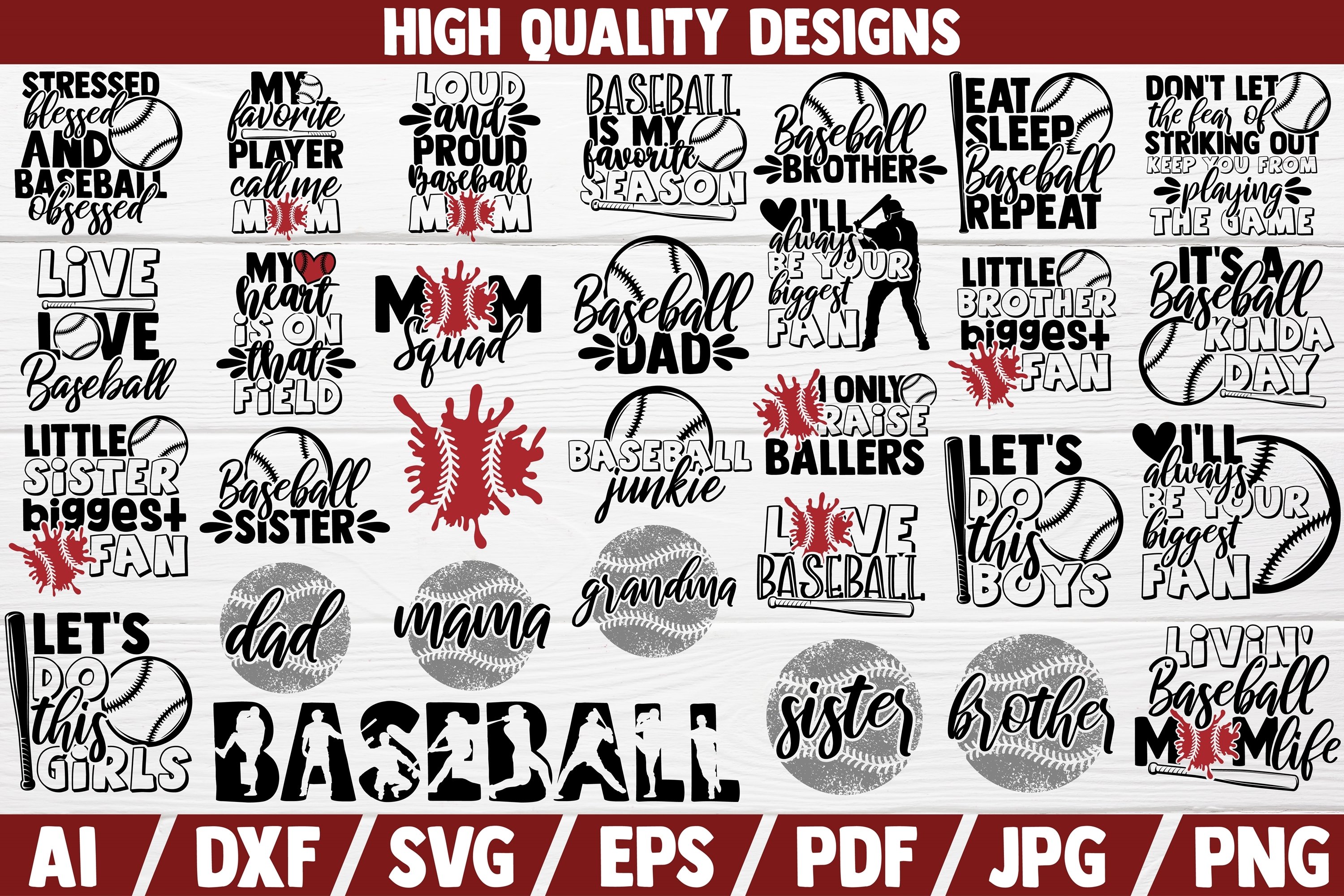 Baseball SVG Bundle |Baseball Sayings | Quotes | Shirt Print