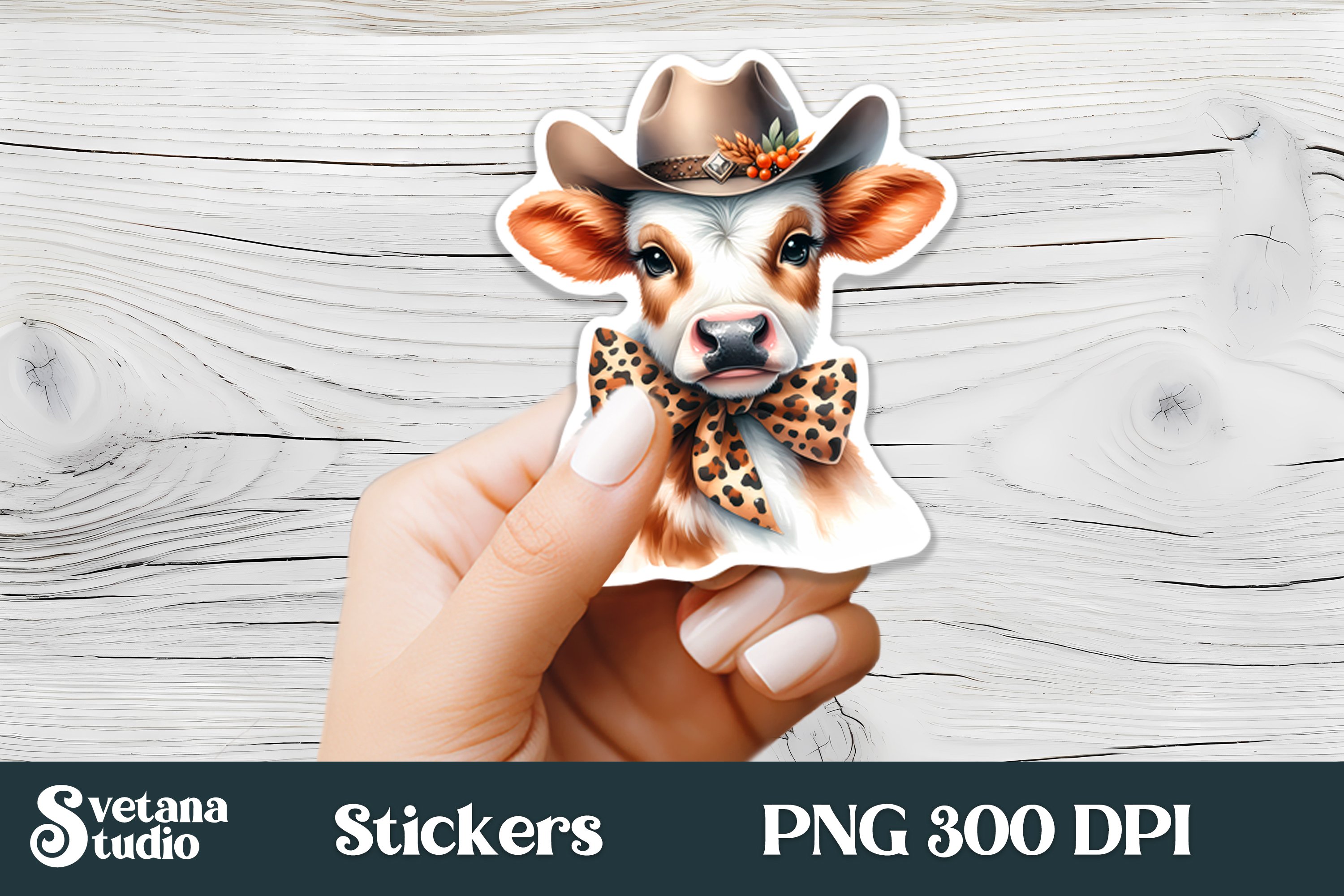 Cow stickers PNG | Cute animal sticker printable 2