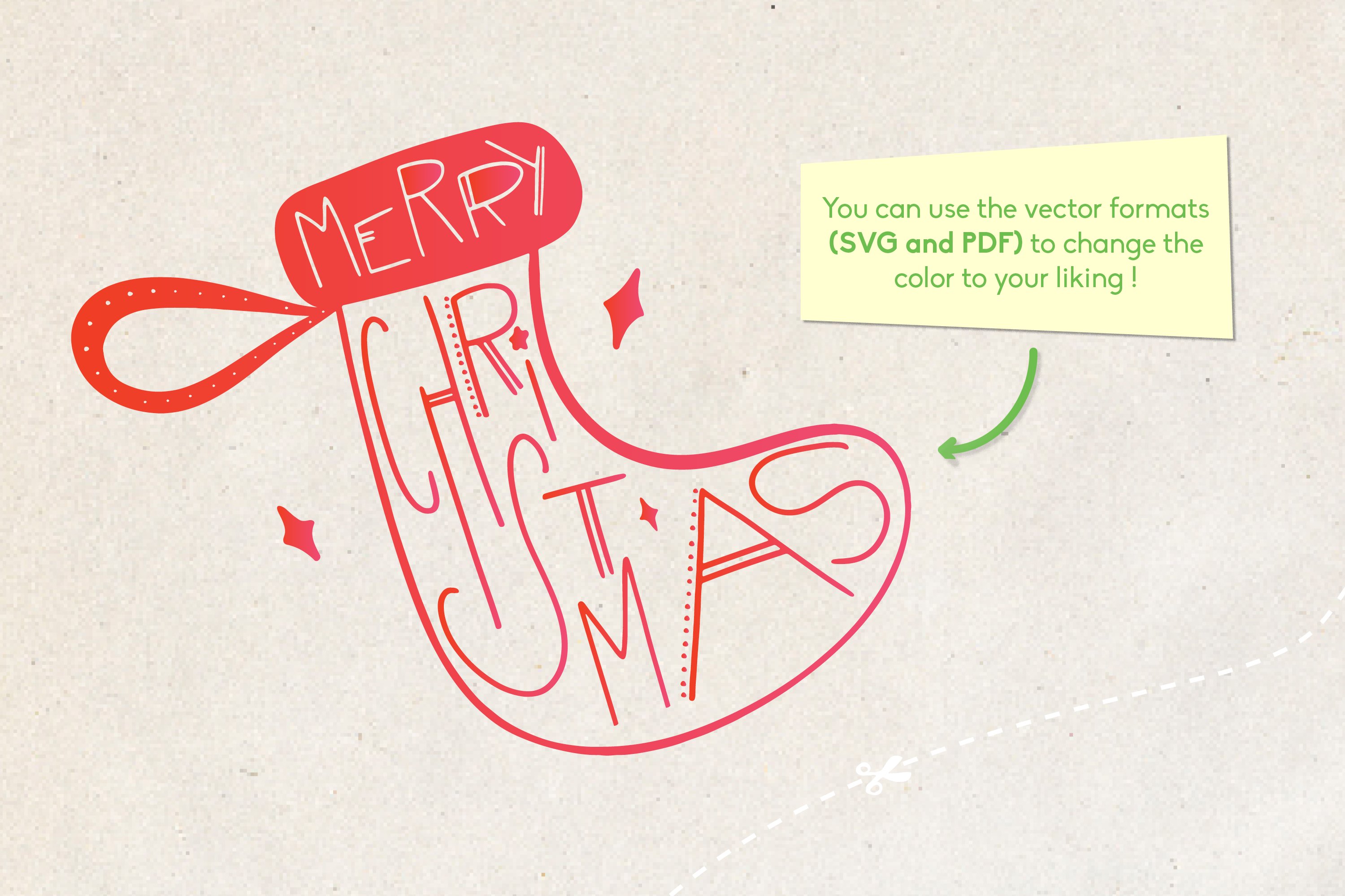 Merry Christmas Sock SVG Tree Santa Bundle Holiday Cut File 2