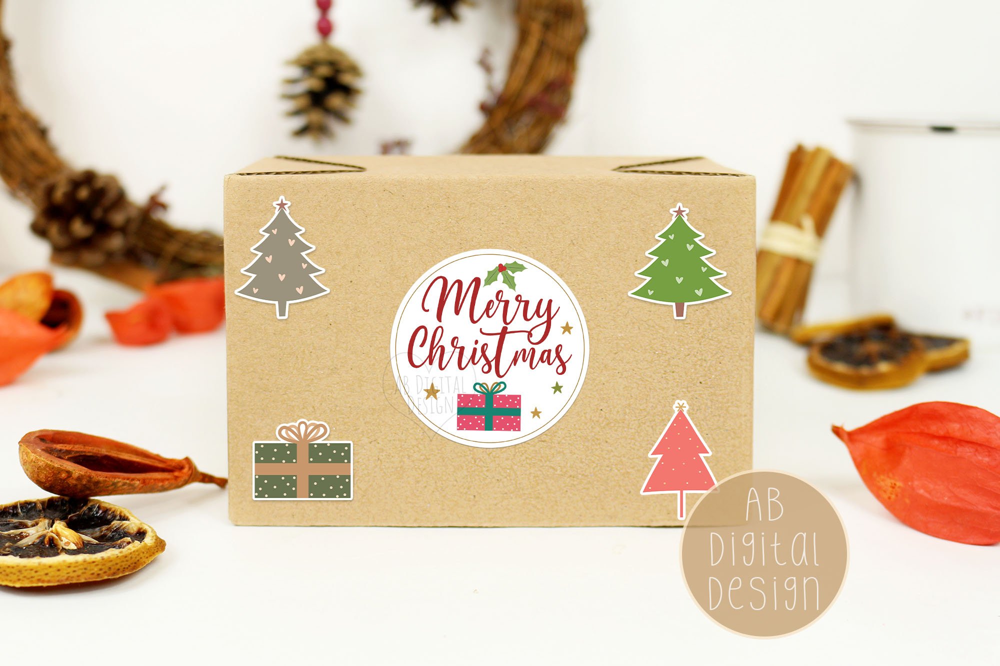 Christmas Sticker Bundle, Gift Tag   Packaging Stickers 3
