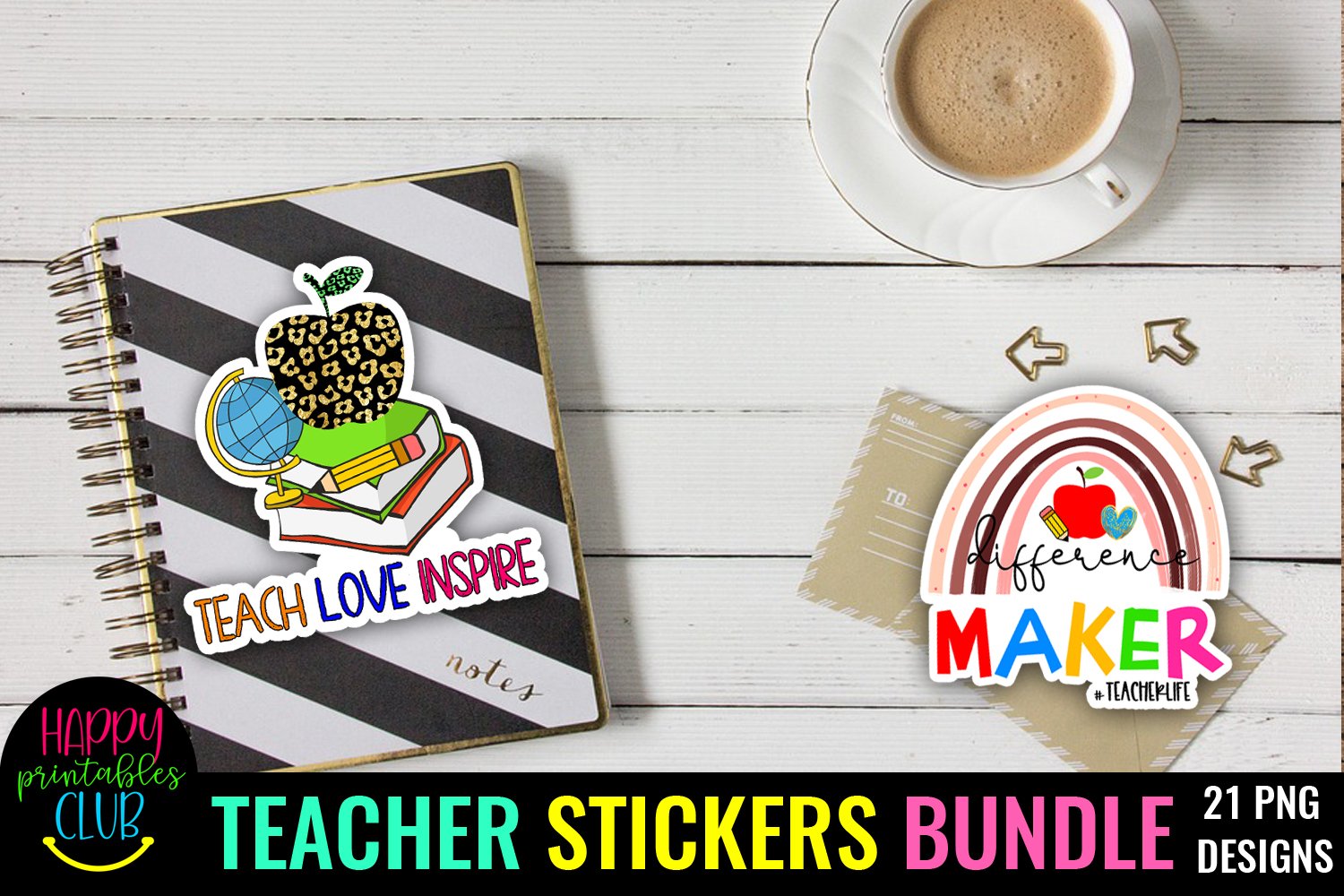 Teacher Stickers Bundle I Printable Stickers for Teachers 2