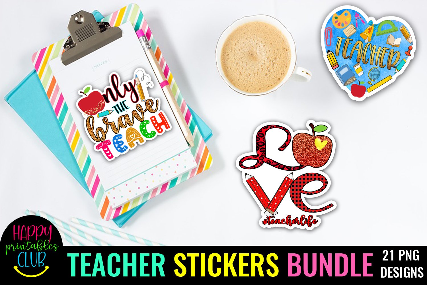 Teacher Stickers Bundle I Printable Stickers for Teachers 3