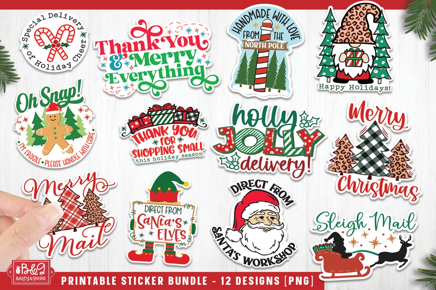 Christmas Sticker Bundle - Small Business Packaging Stickers