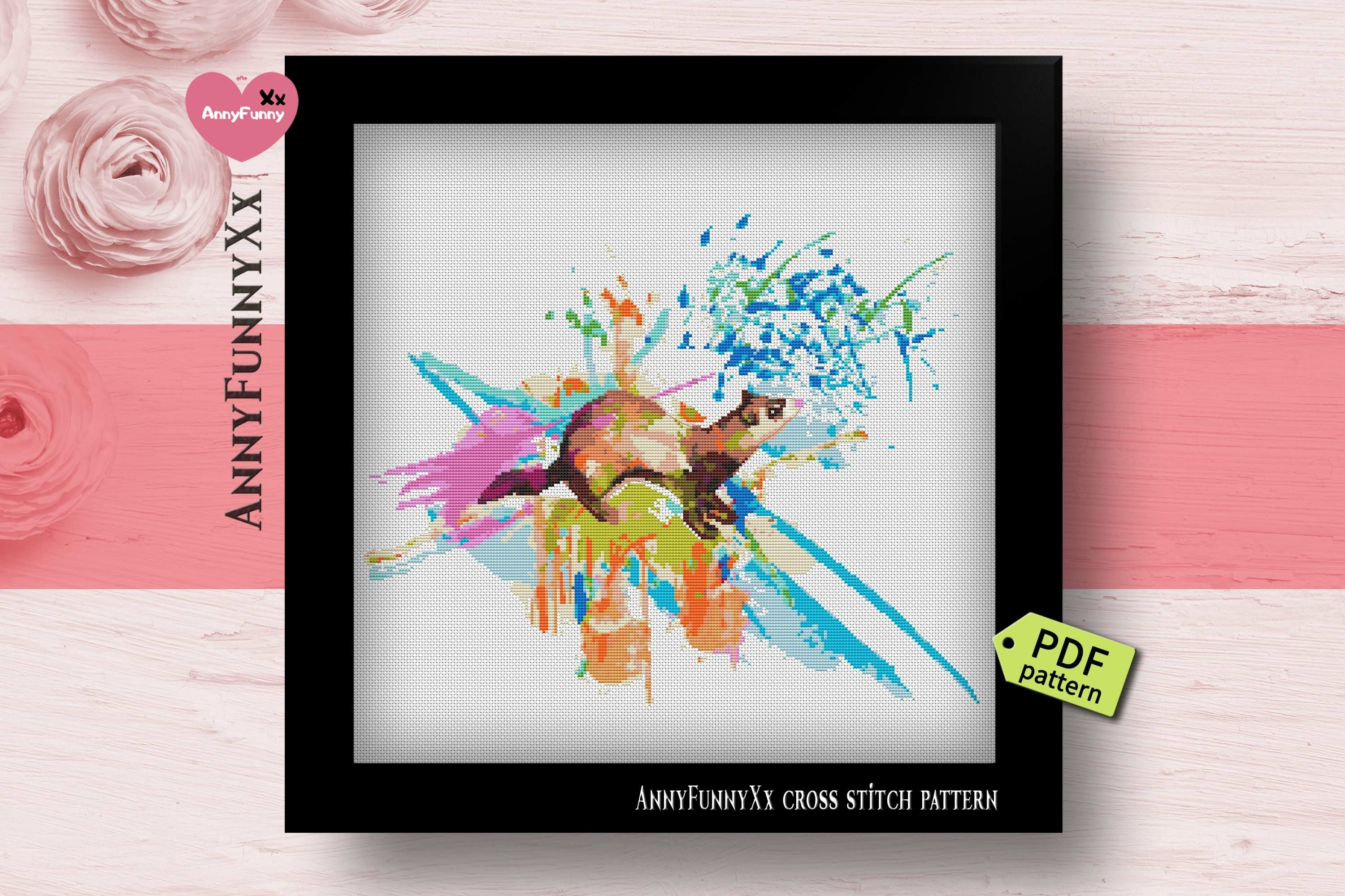 Cross stitch pattern set of 4 Animal cross-stitch Bundle 2