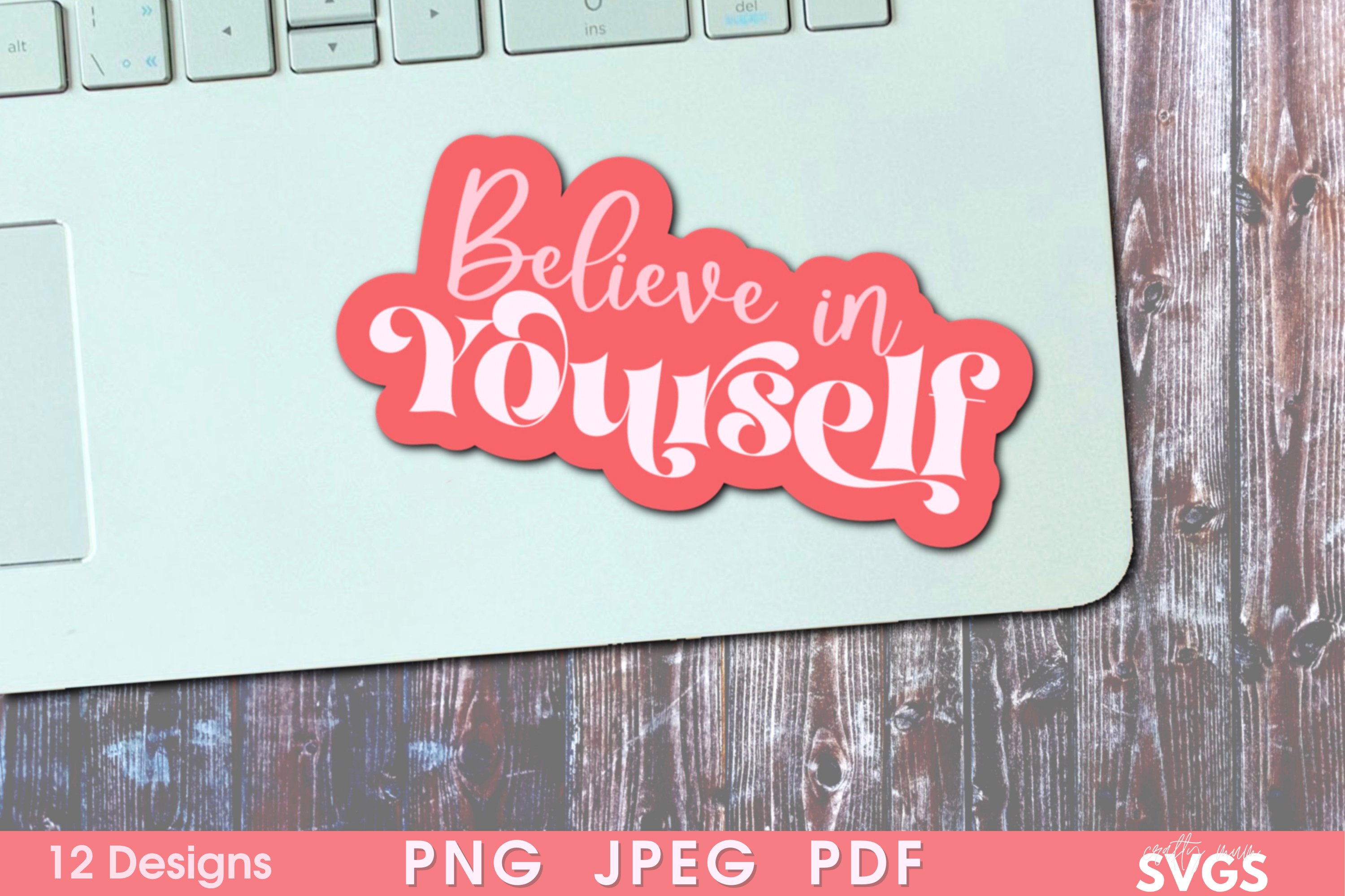 Positivity PNG Sticker Bundle | Printable Sticker Pack 2