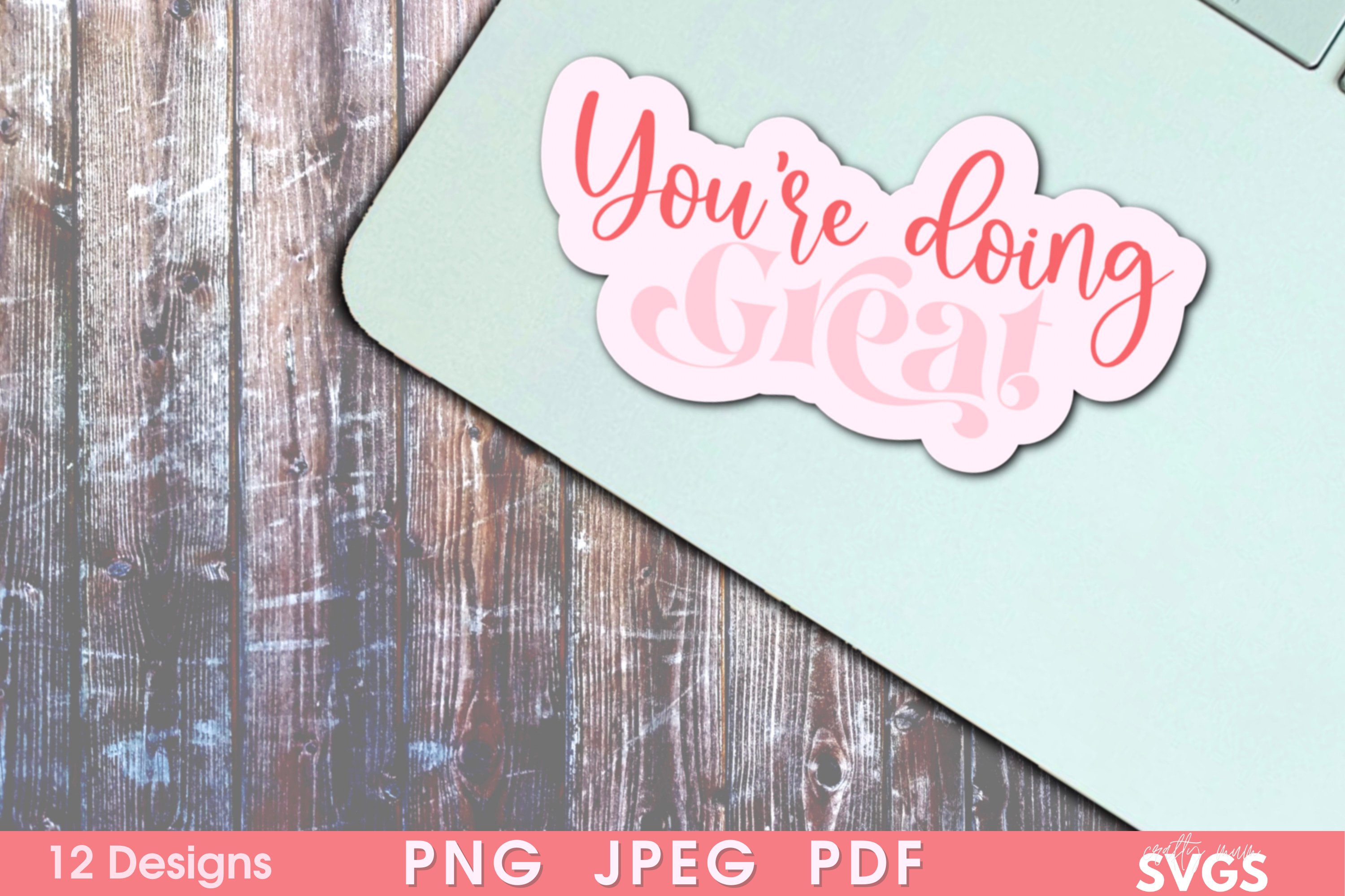 Positivity PNG Sticker Bundle | Printable Sticker Pack 3