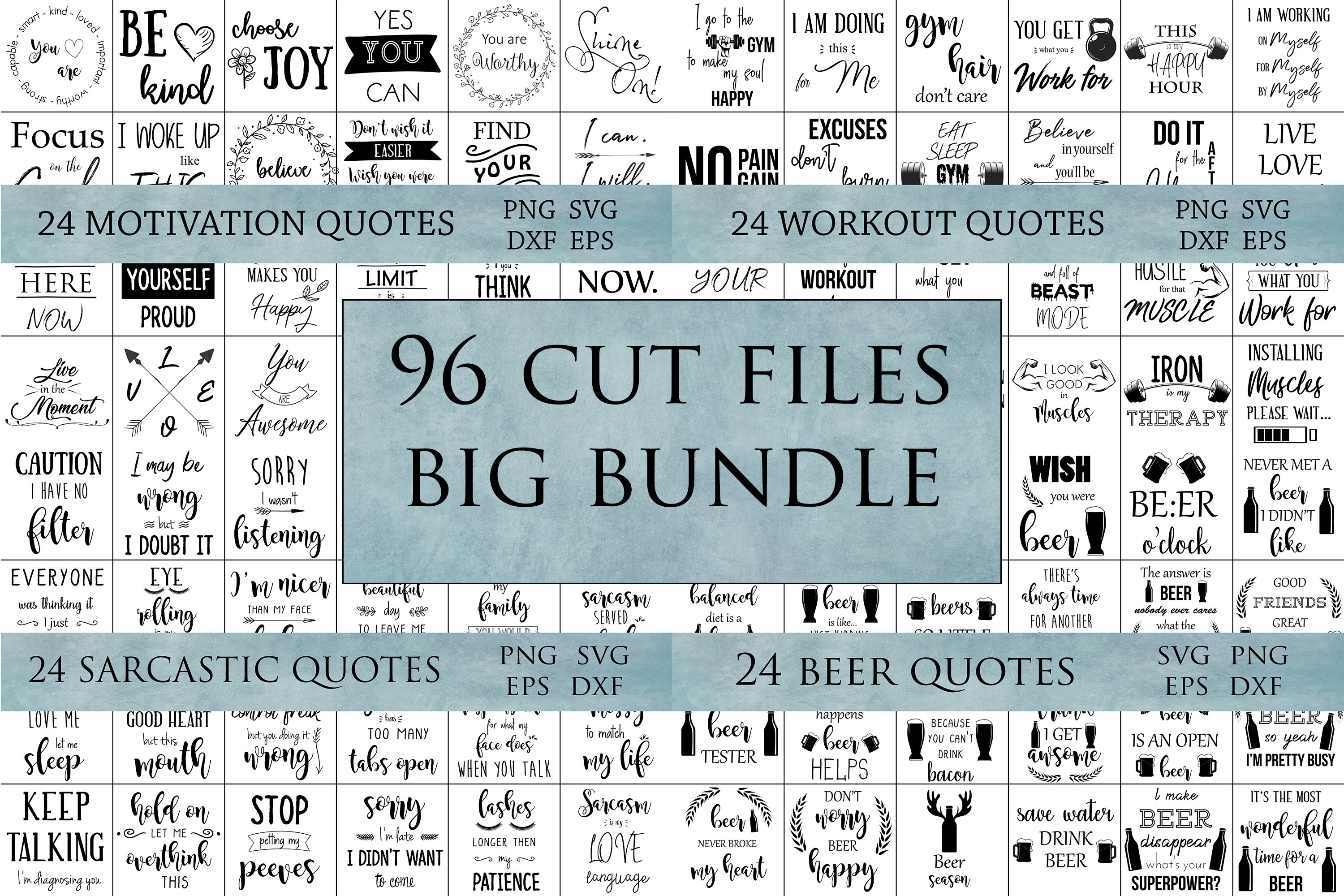 96 Svg cut files bundle