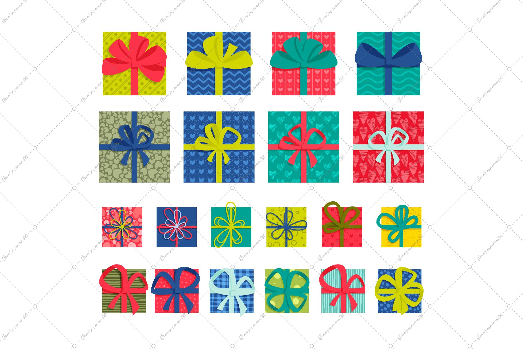 Gift Box Sticker Bundle | Stickers Pack | EPS PNG JPG 2