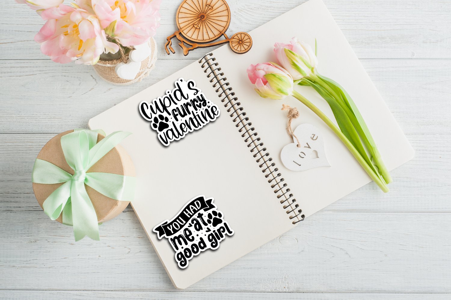 Dog Valentines Day Sticker Bundle, Valentines Sticker 3