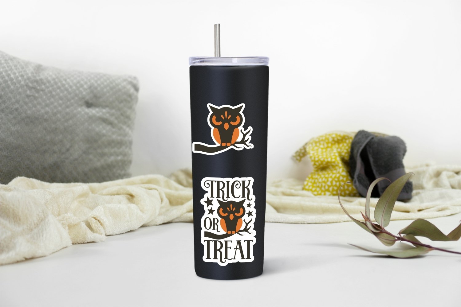 Vintage Halloween Lettering and graphics sticker bundle 2