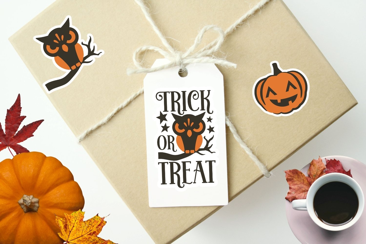 Vintage Halloween Lettering and graphics sticker bundle 3