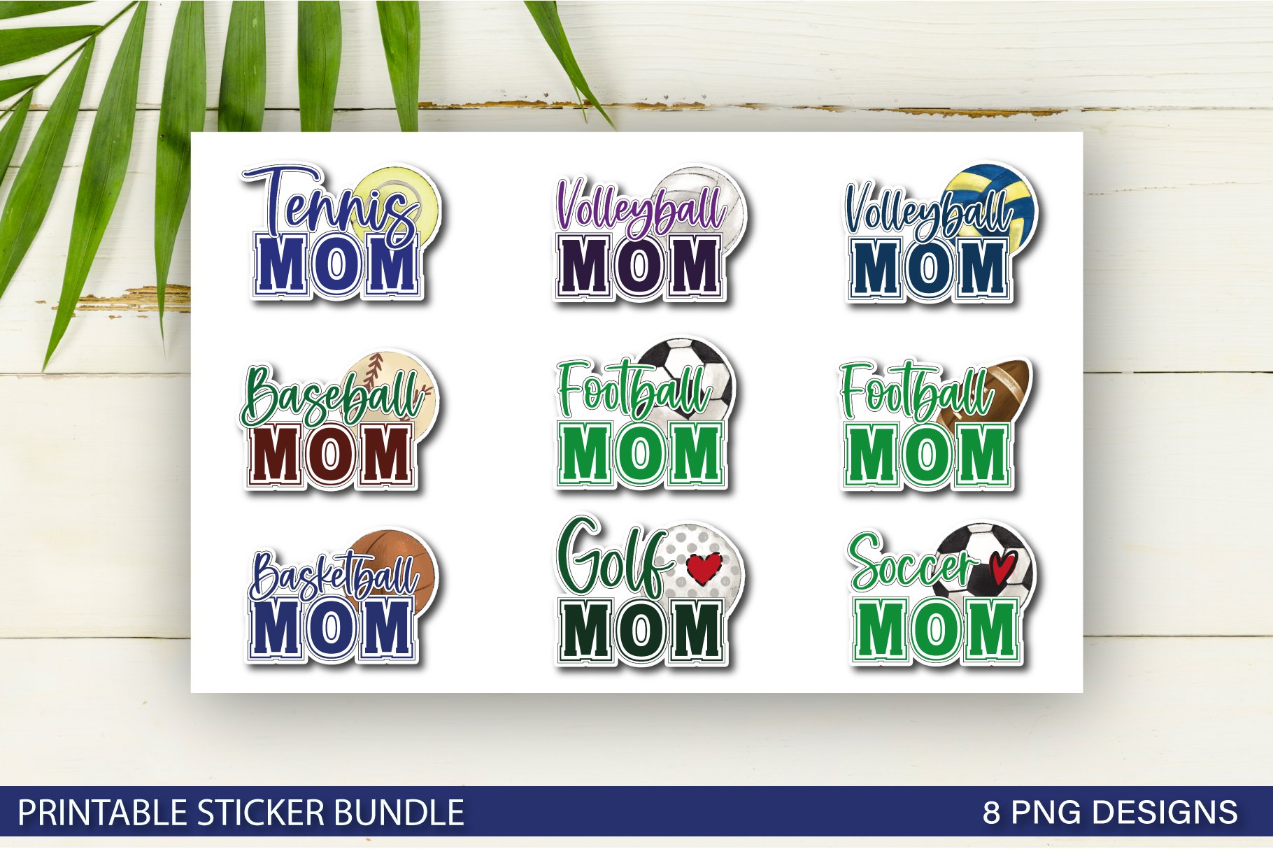 Sport Sticker Mom Bundle PNG 2