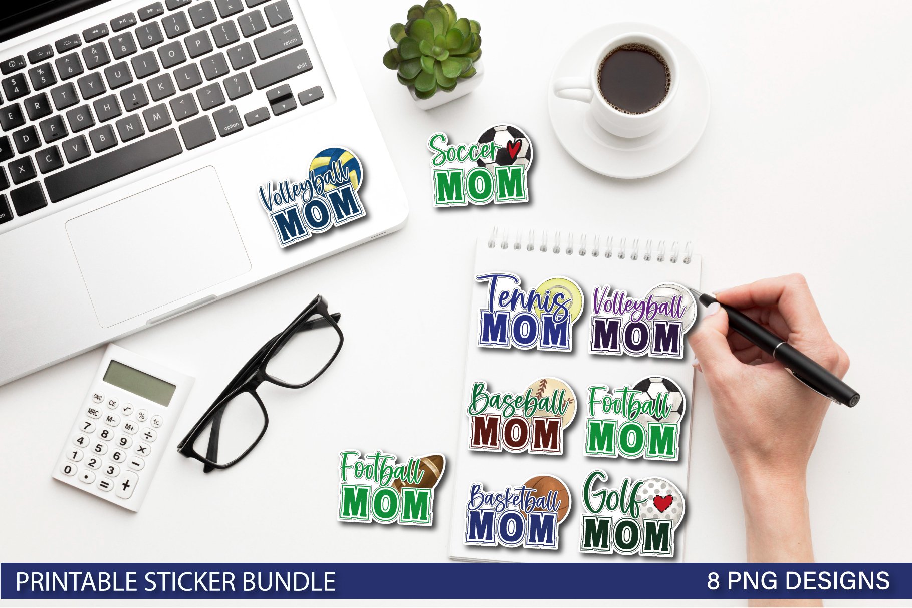 Sport Sticker Mom Bundle PNG 3