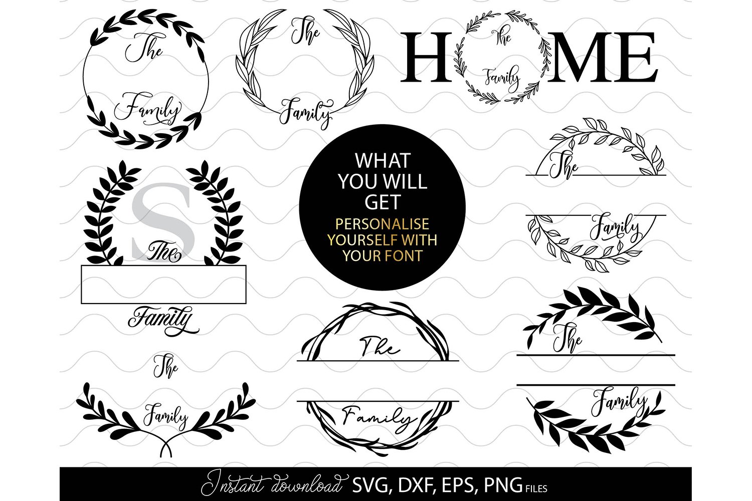 Monogram SVG Bundle, Family Monogram SVG, Monogram Font SVG 2