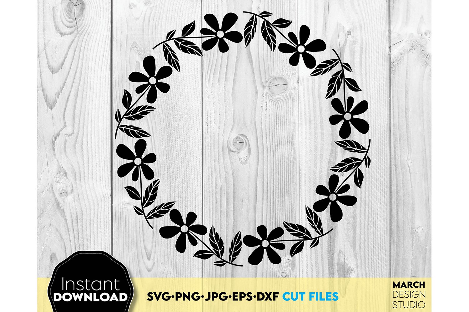 Sunflower SVG, Flower SVG, flower monogram svg floral wreat 3