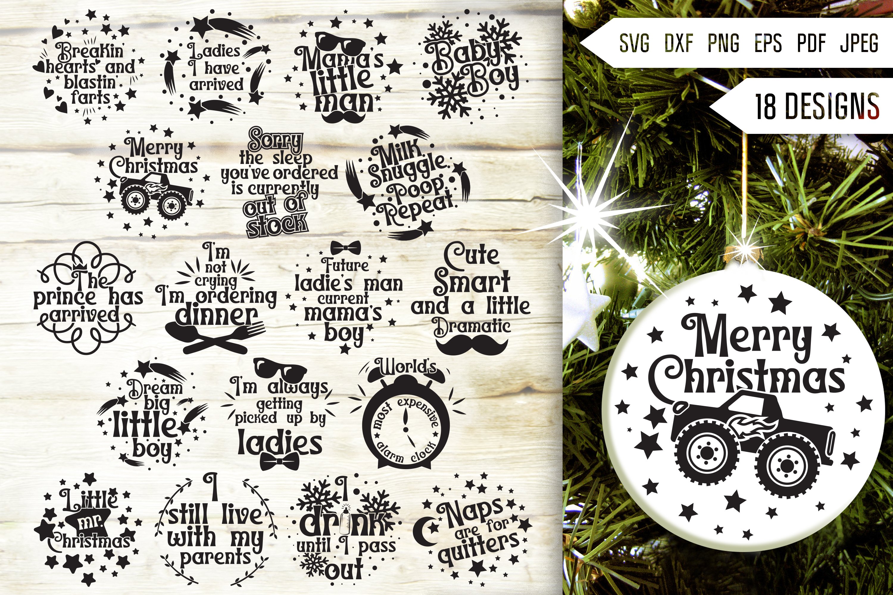 Christmas Svg Round Ornament Mega Bundle. Funny Family Quote 2