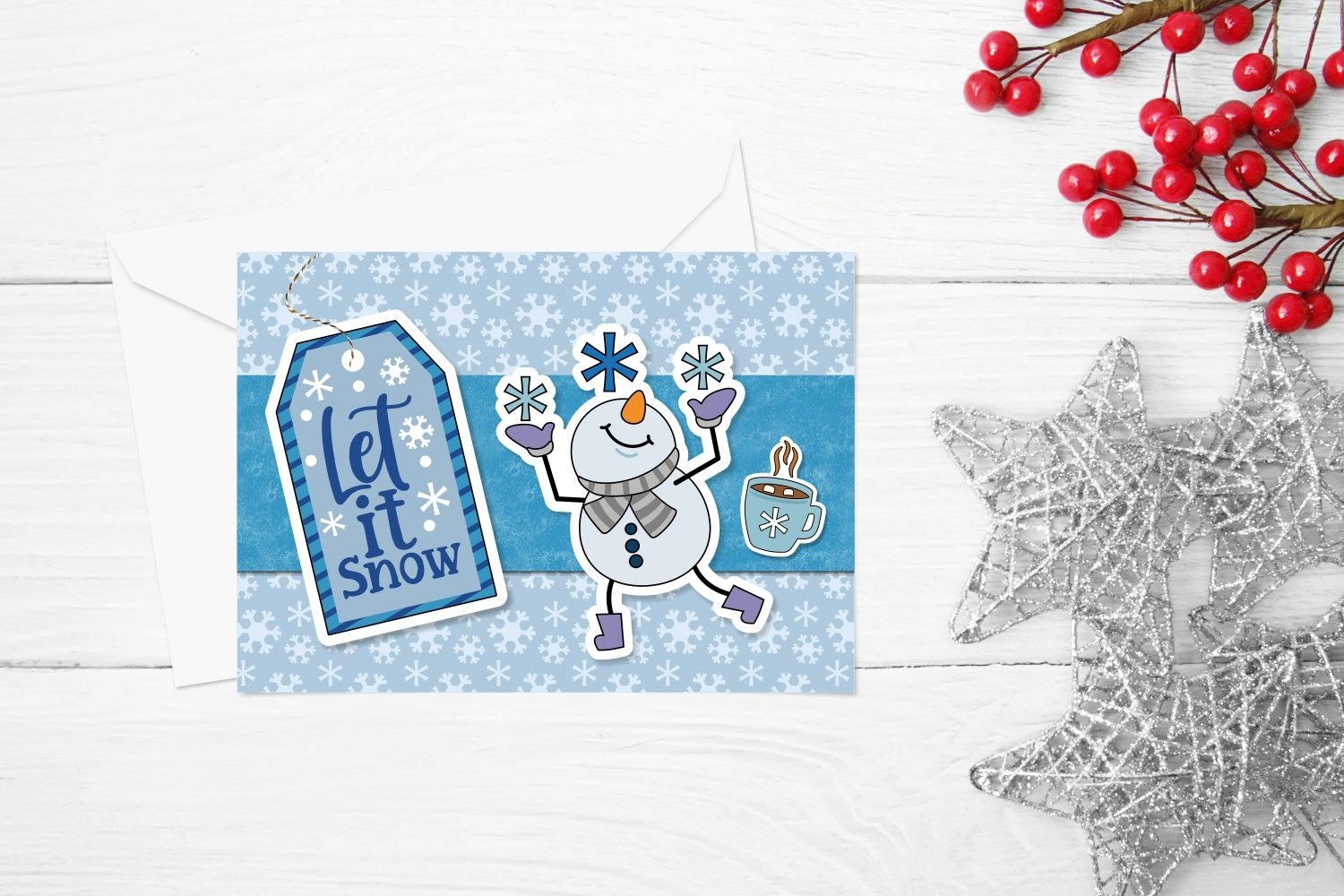 Snowman sticker and die cut bundle - 20 Designs 2