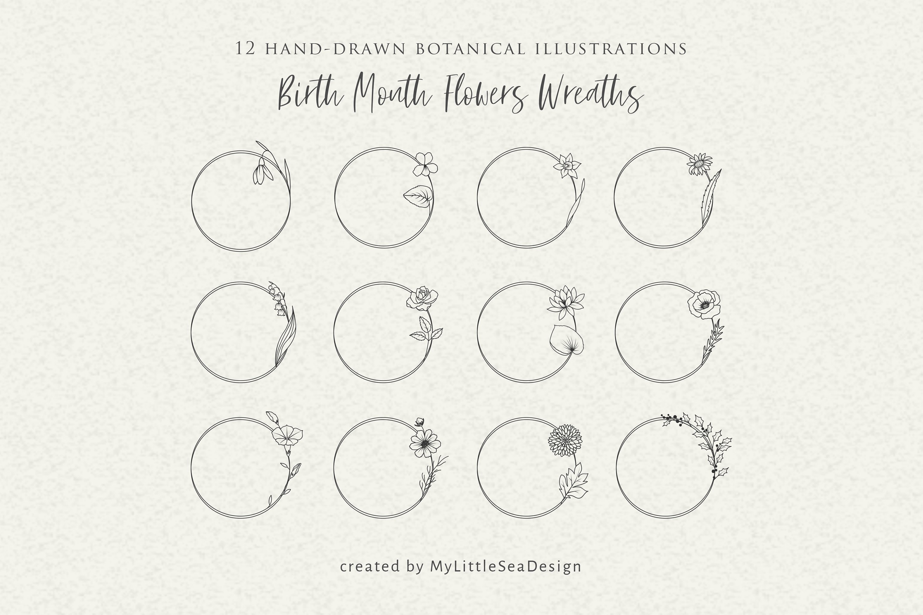 Birth Month Flowers SVG Bundle