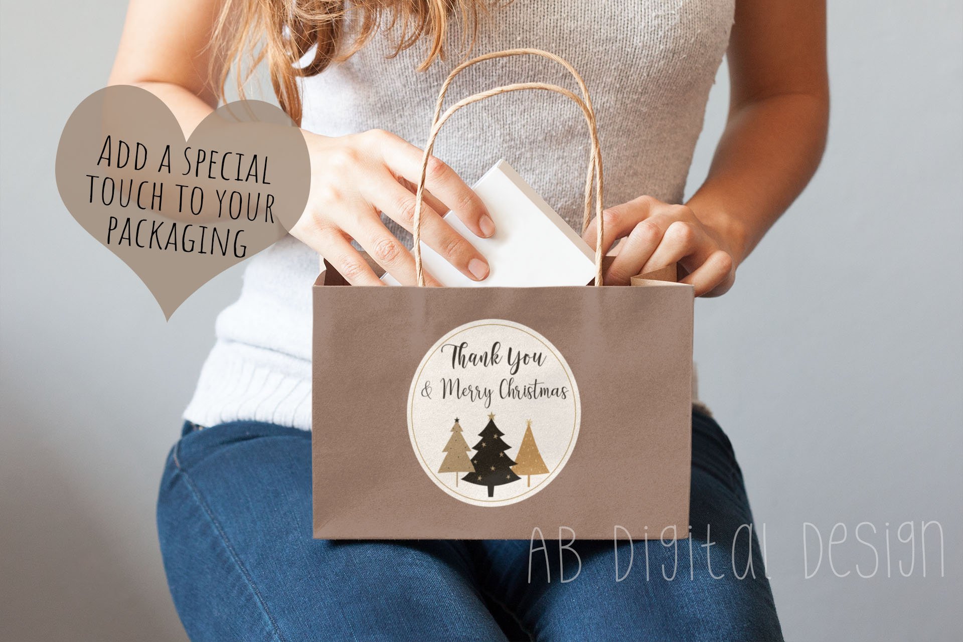 Small Business Christmas Thank You Stickers for Packaging 2