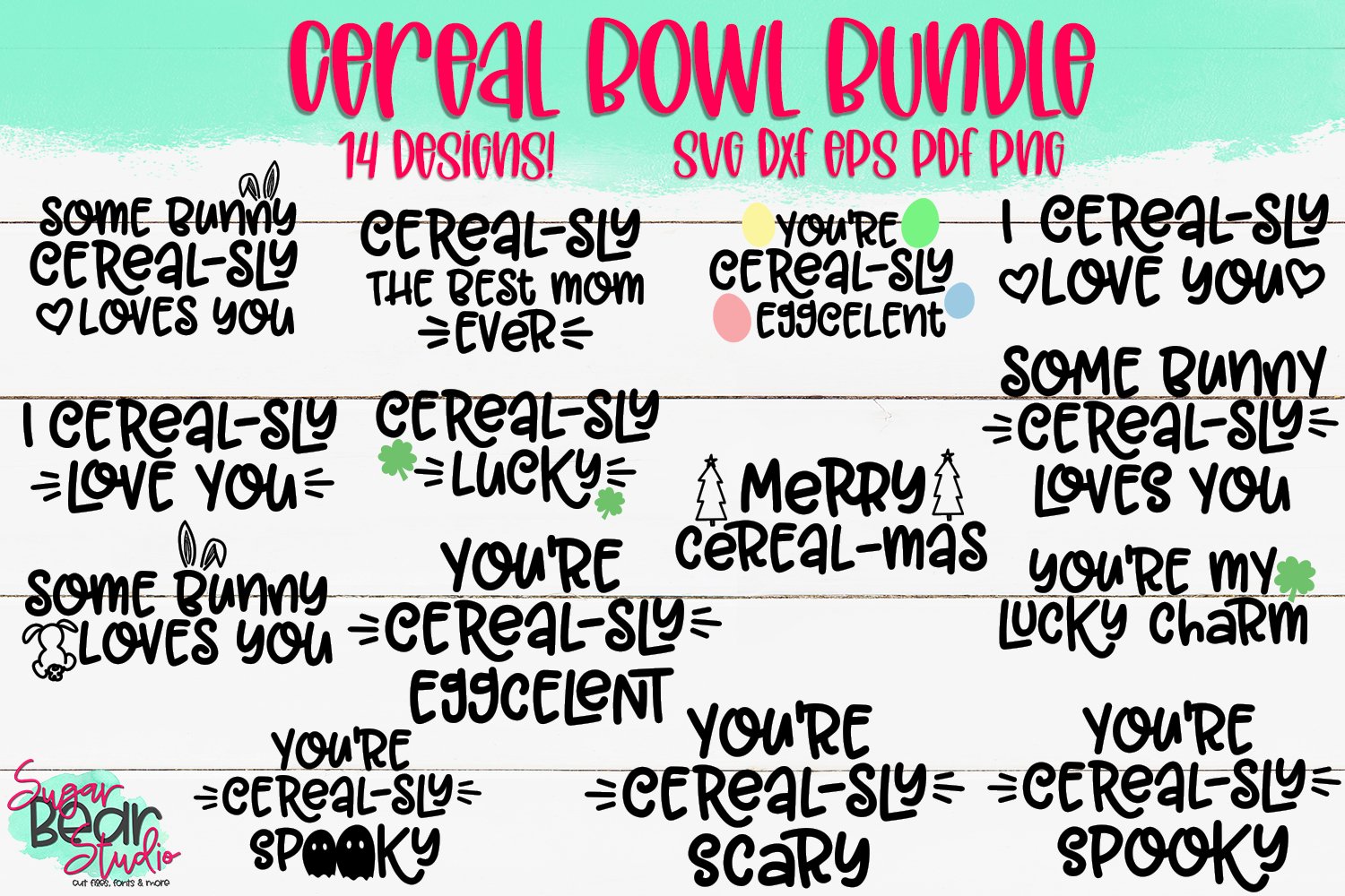 The Cereal Bowl Bundle - Bundle of 14 SVGs