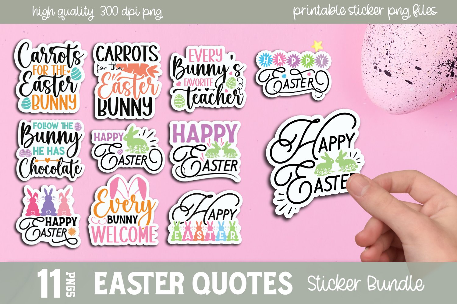 Easter Sticker Bundle, Christian Easter Stickers