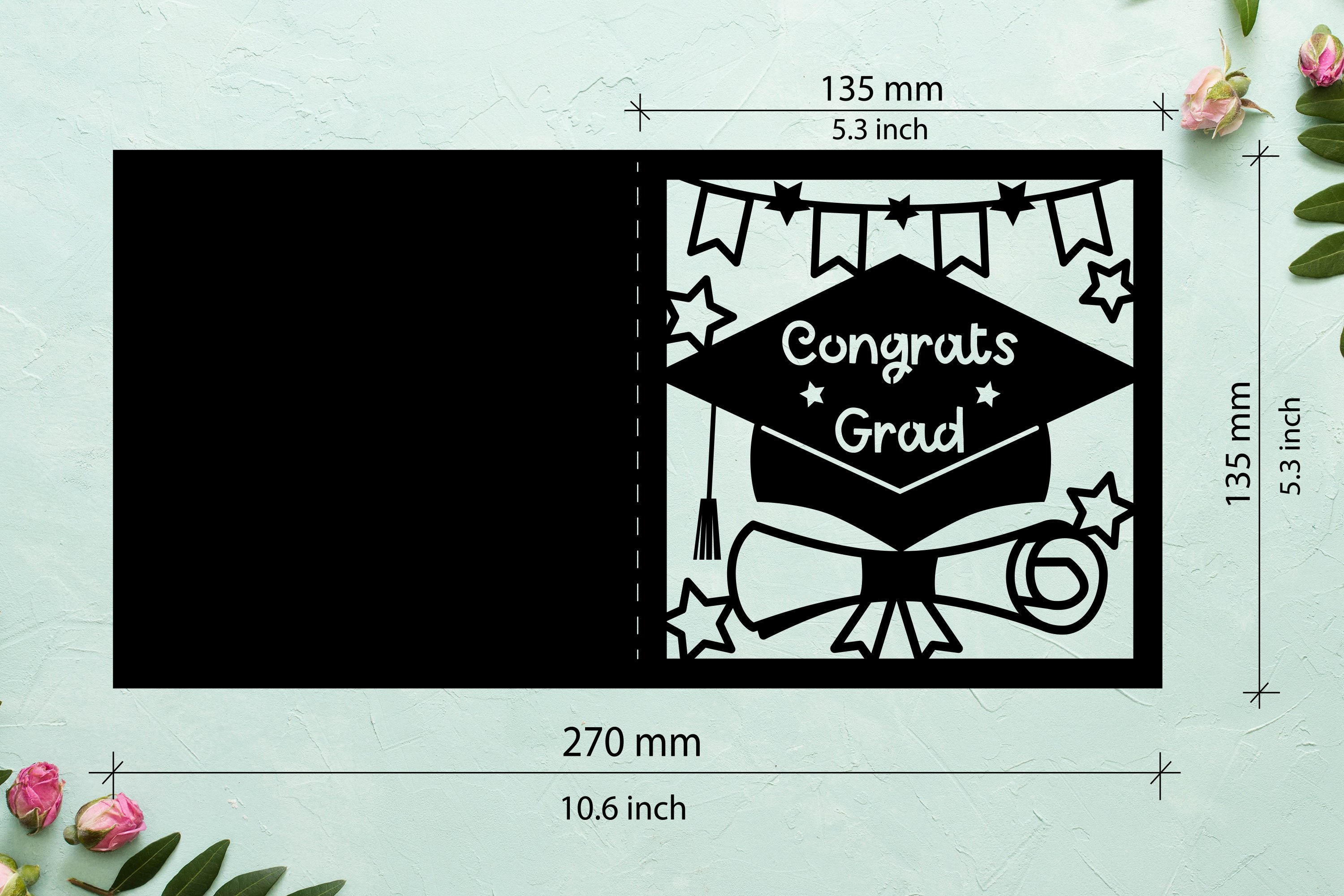 SVG Set Graduation cards for laser cut, Cricut, Silhouette. 2
