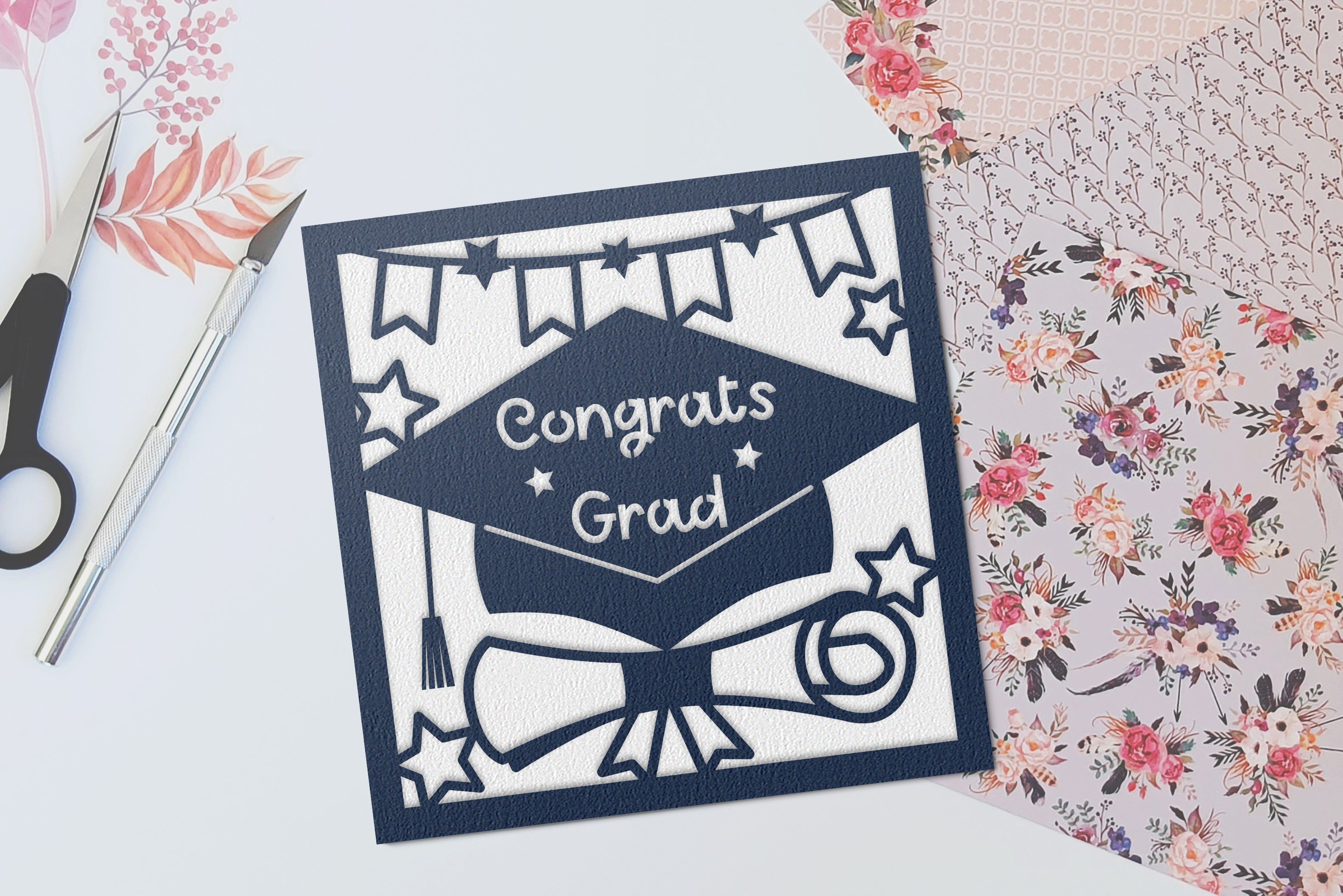 SVG Set Graduation cards for laser cut, Cricut, Silhouette. 3