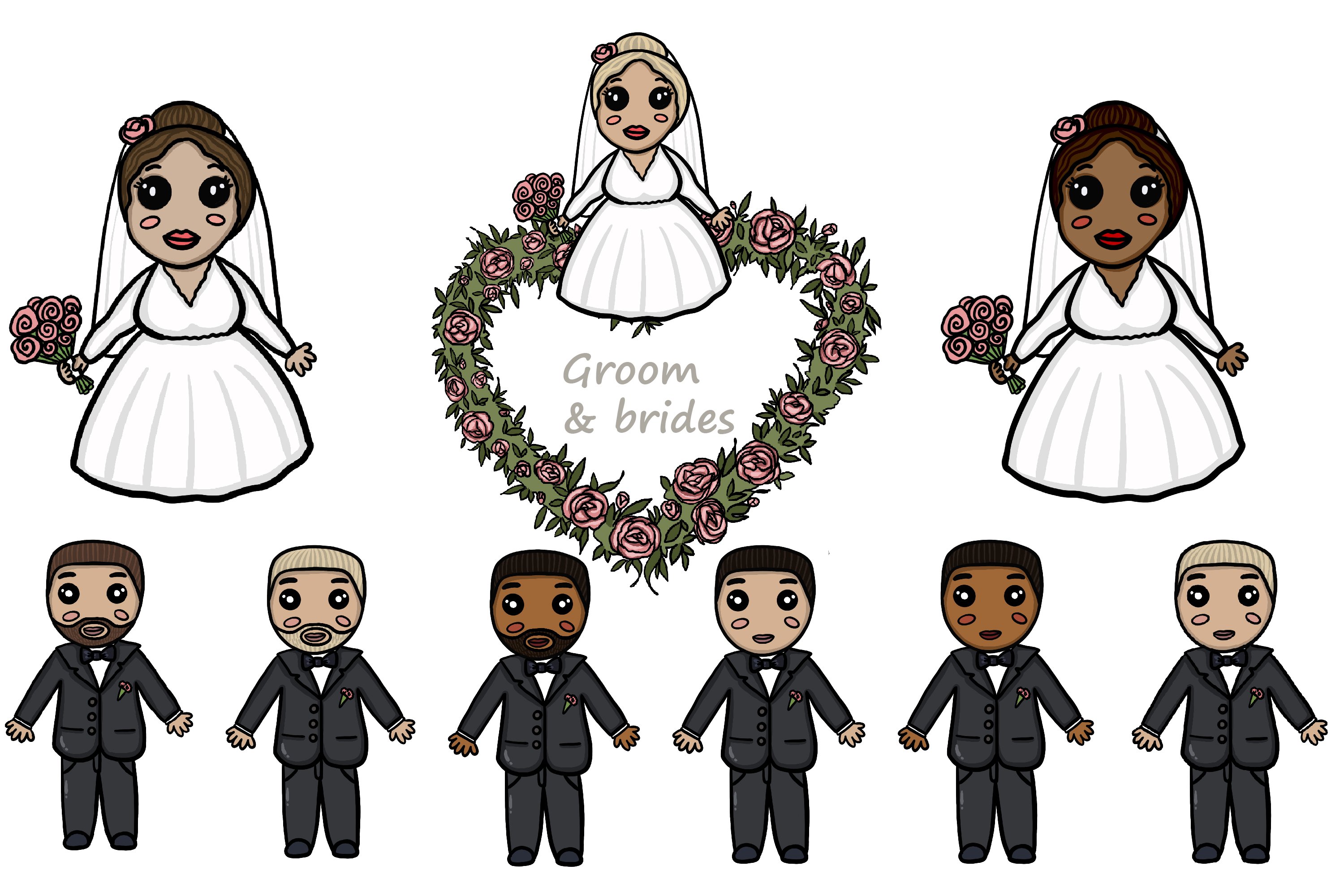 Wedding pretty doodles svg. Wedding map creator clipart. 3
