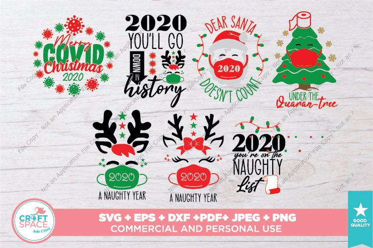 Christmas 2020, Christmas Quarantine SVG, PDF, EPS AND MORE