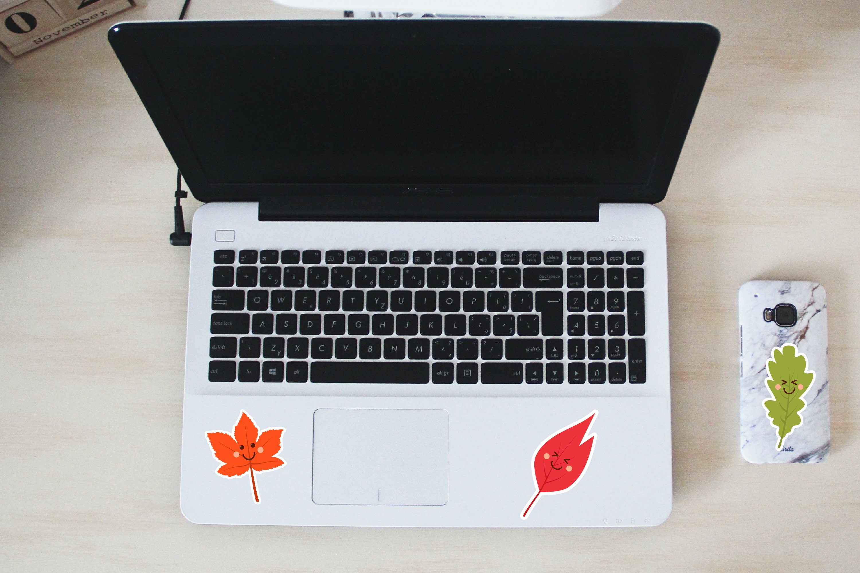 Kawaii Autumn Leaves stickers 3