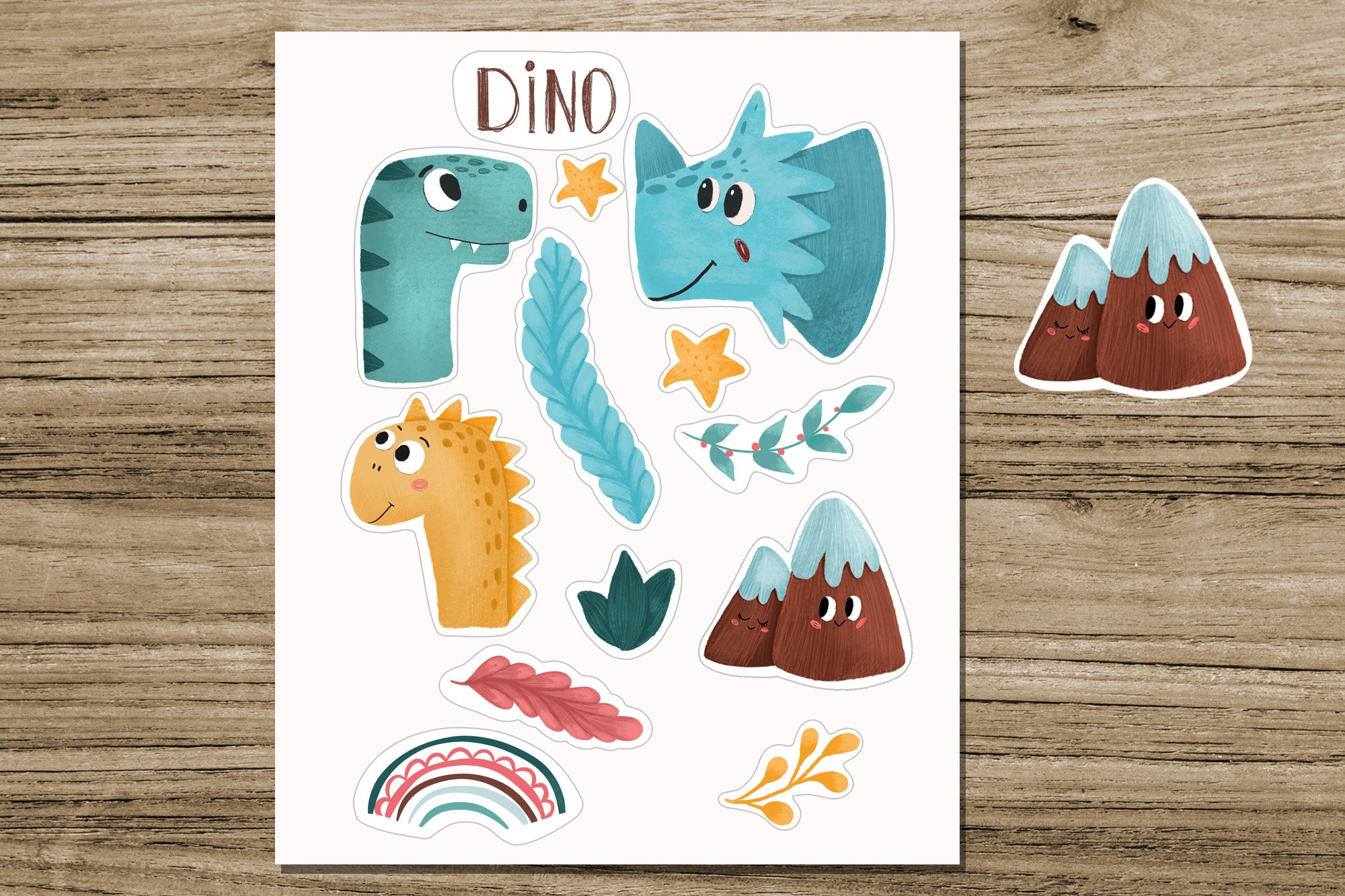 Dinosaurs Pribtable Stickers 2