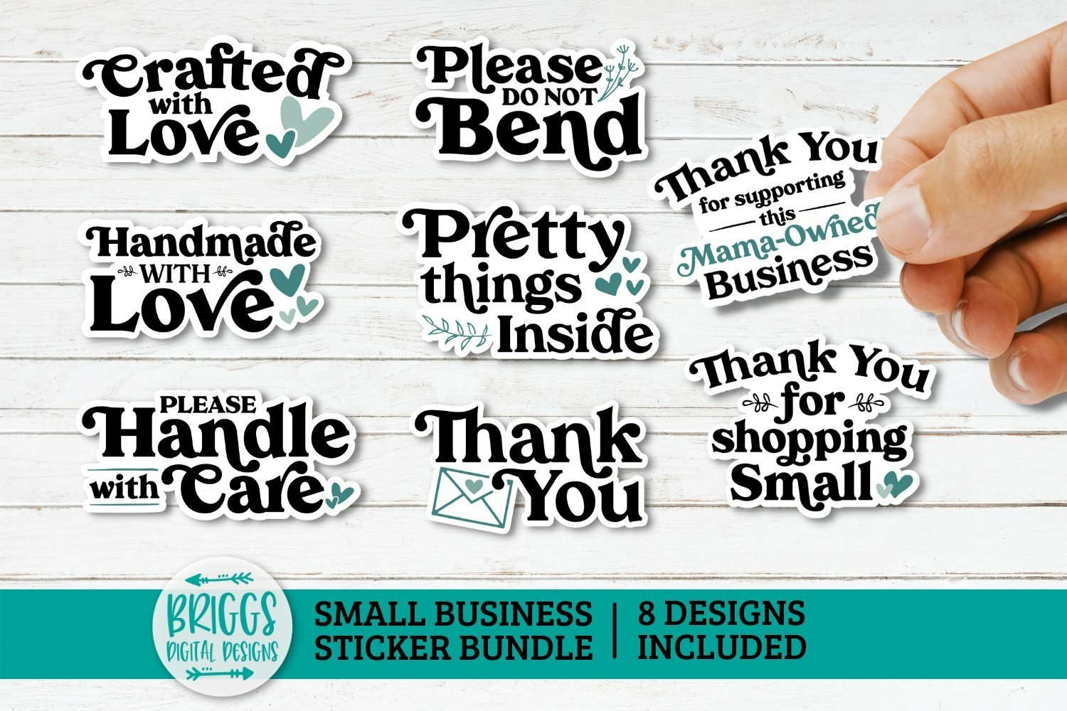 Small Business Sticker Bundle | print and cut sticker files