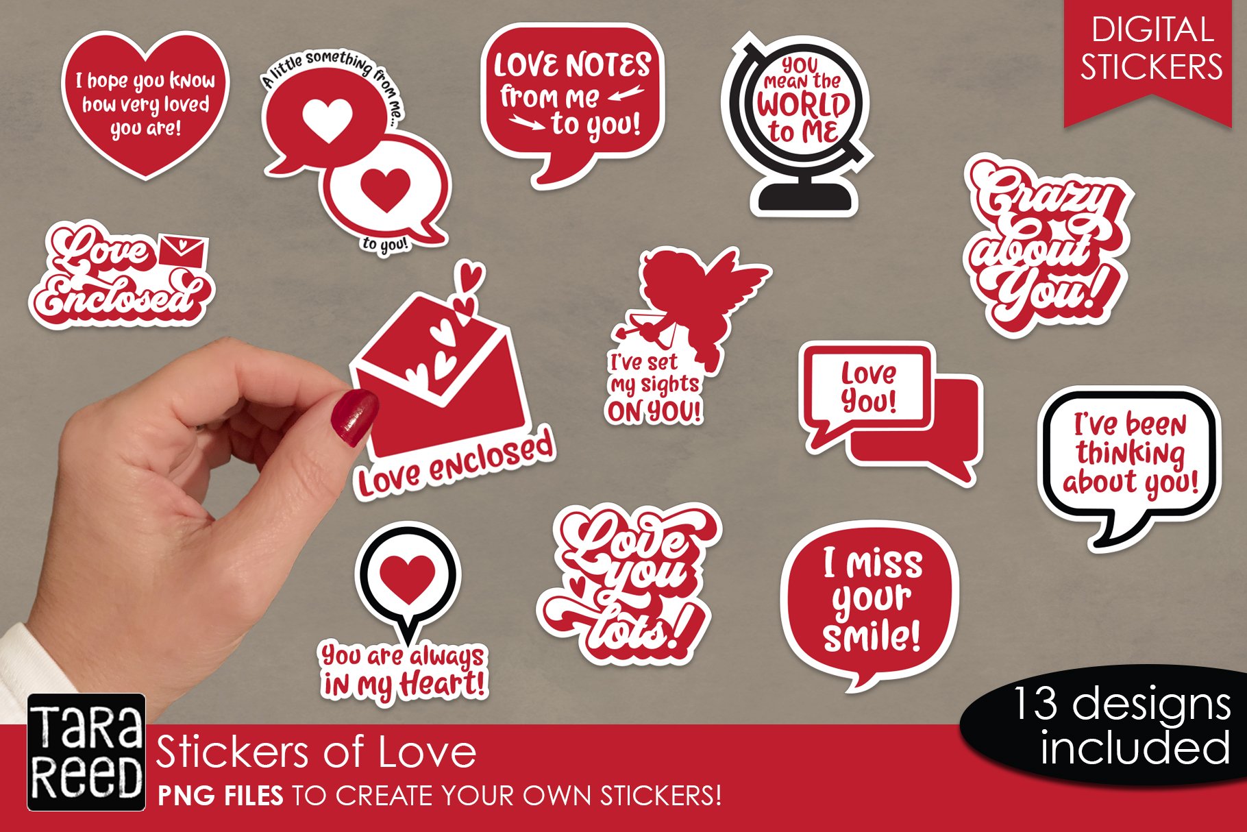 Printable Stickers for Valentines Day - Love Stickers PNG