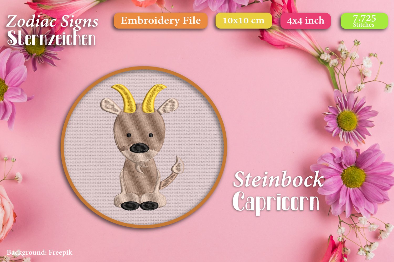 Zodiac signs - Embroidery Files - Bundle 2