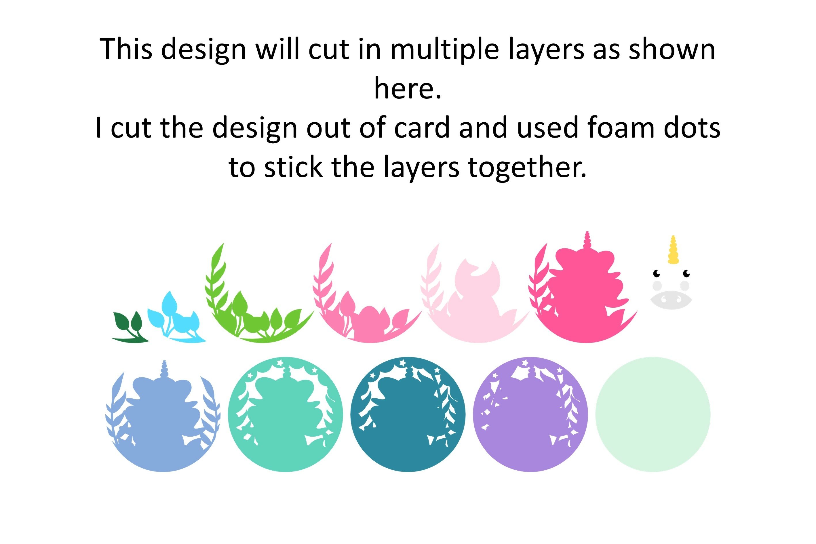 Animal Layered paper designs. Lion, Unicorn, Panda, Giraffe. 2